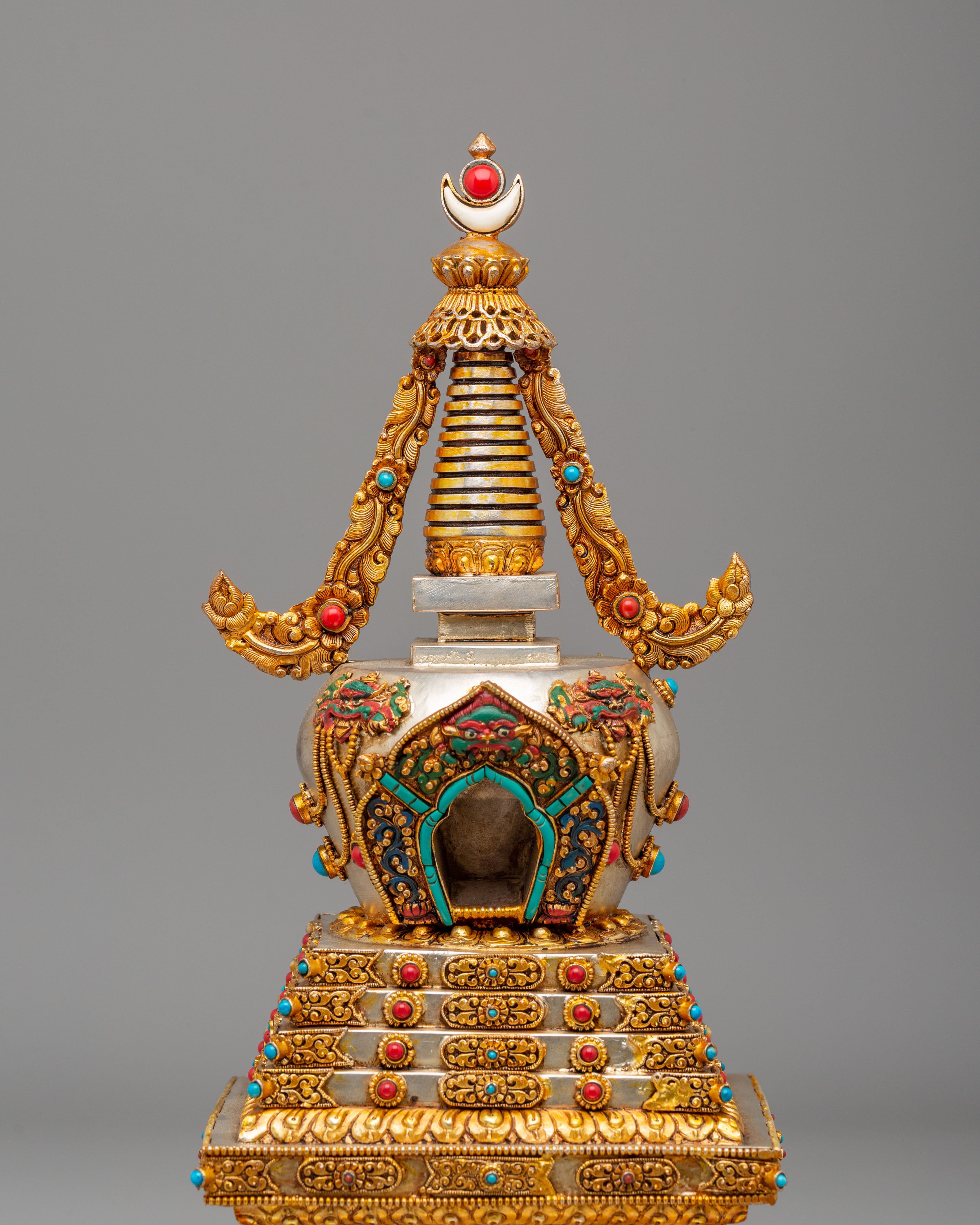 Handcrafted Enlightenment Chorten | Spiritual Stupa for Meditation