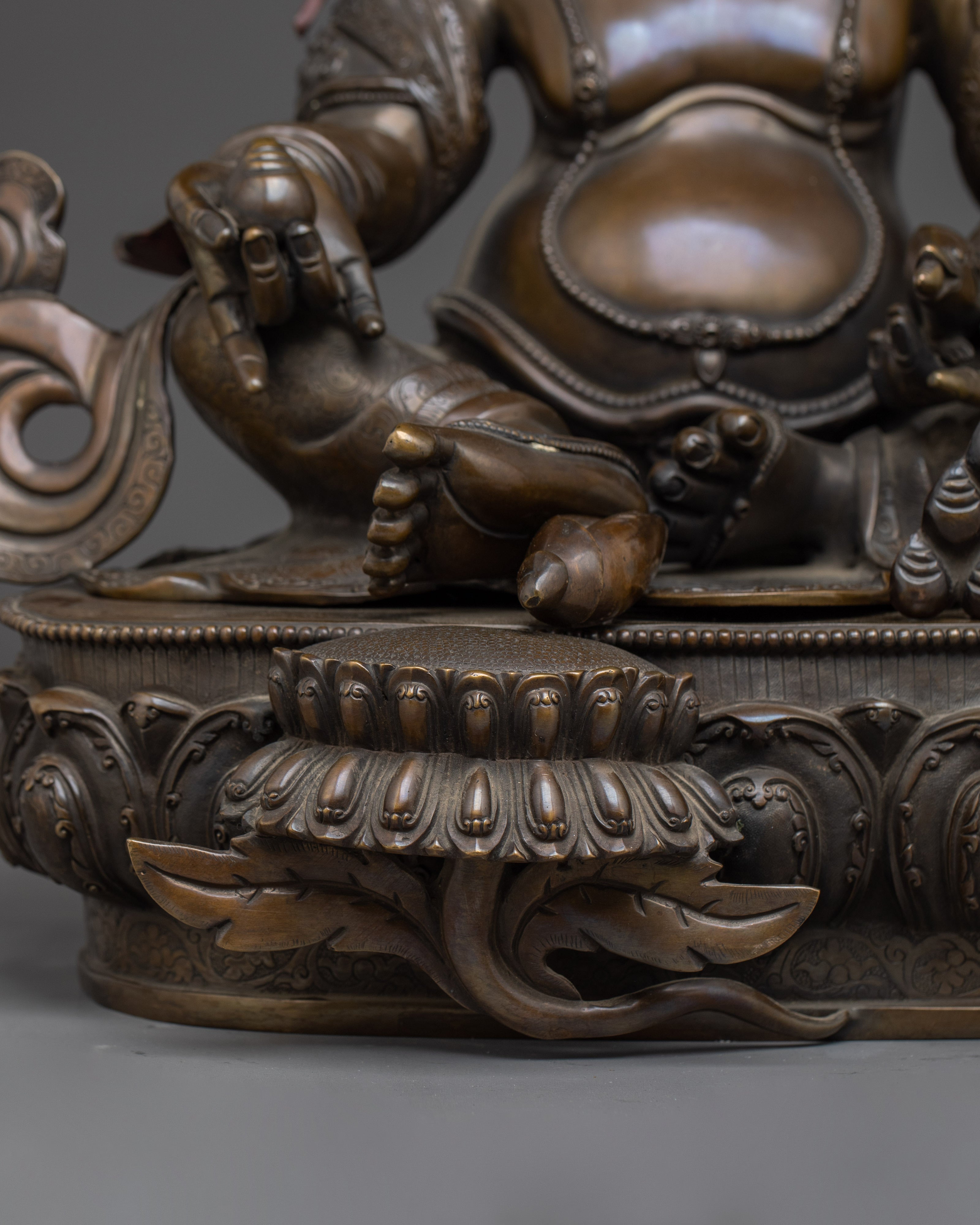 Black Oxidized Dzambhala Statue | Tibetan Wealth Deity