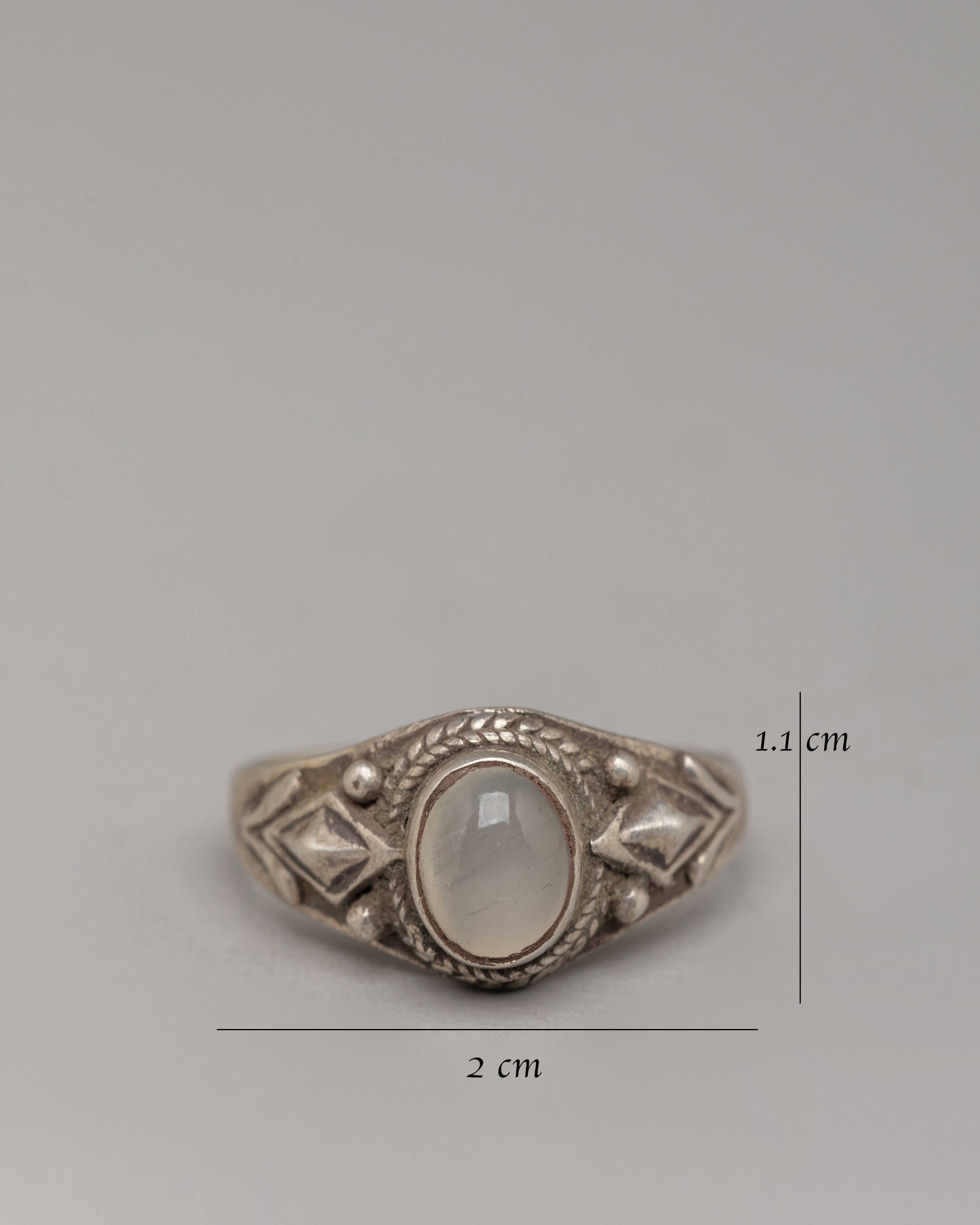 Handmade Decorative Ring Set | Natural Stone Zircon Silver Rings