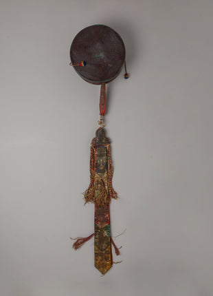 Hand-made Wooden DamaruWooden Damaru | Himalayan Spiritual Drum for Ceremonial Use