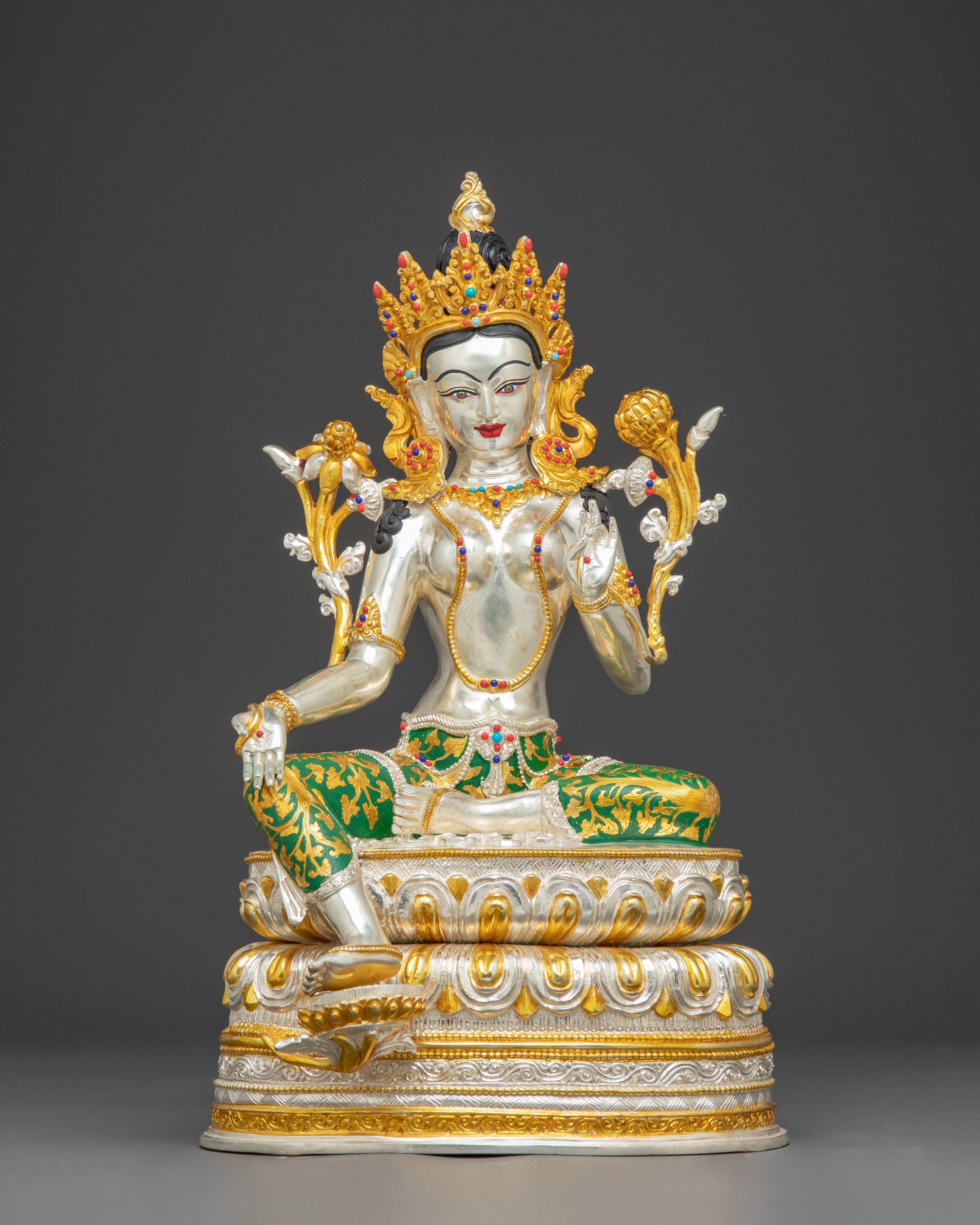39cm Green Tara Statue | Symbol of Prosperity and Protection