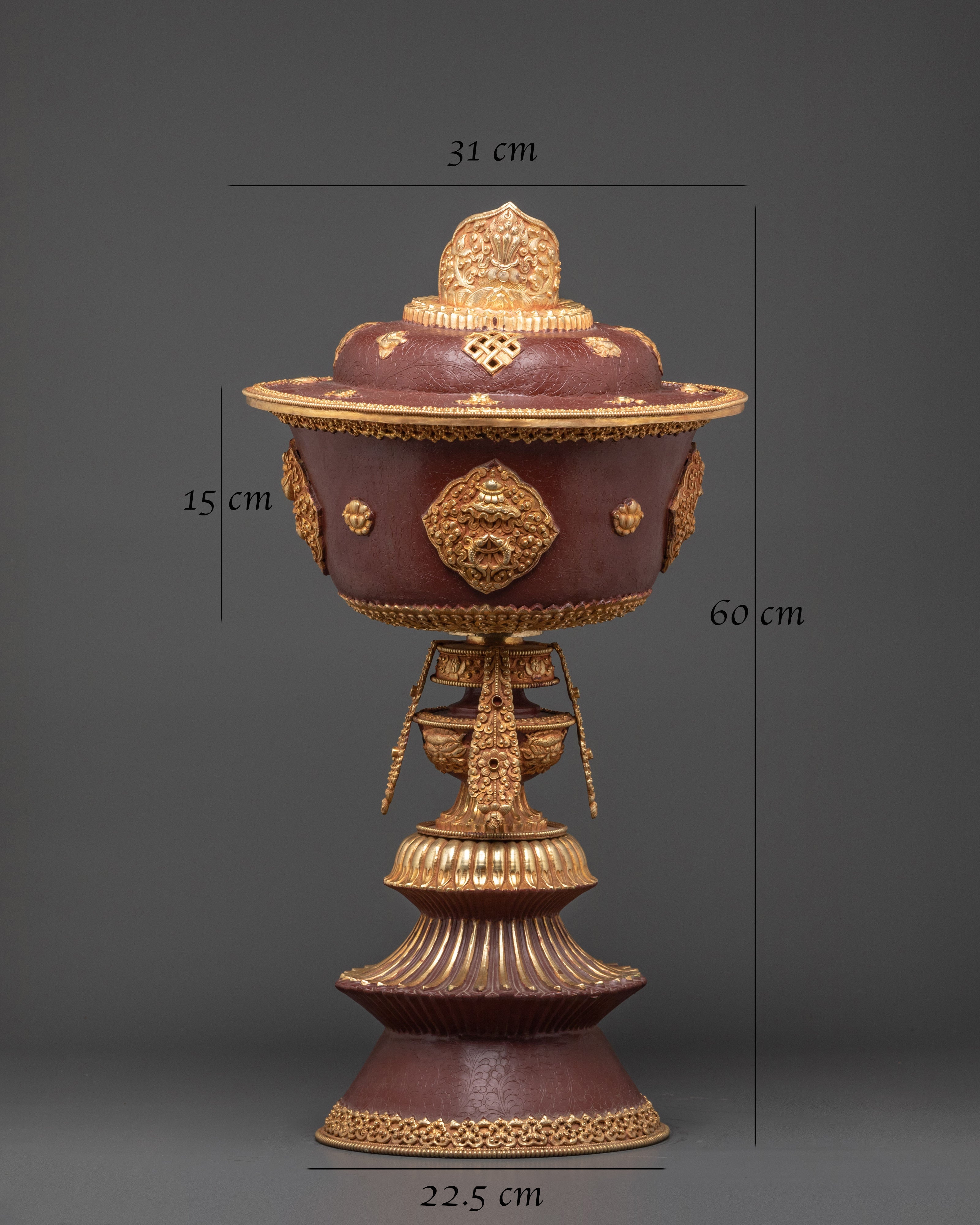 Handcrafted Tibetan Butter Lamp | Traditional Ritual Lamp