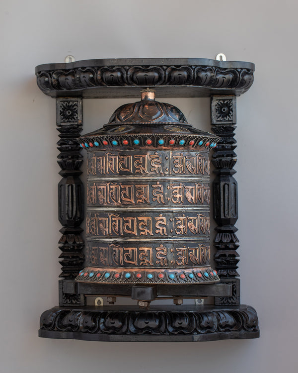 Tibetan mantra Prayer wheel 