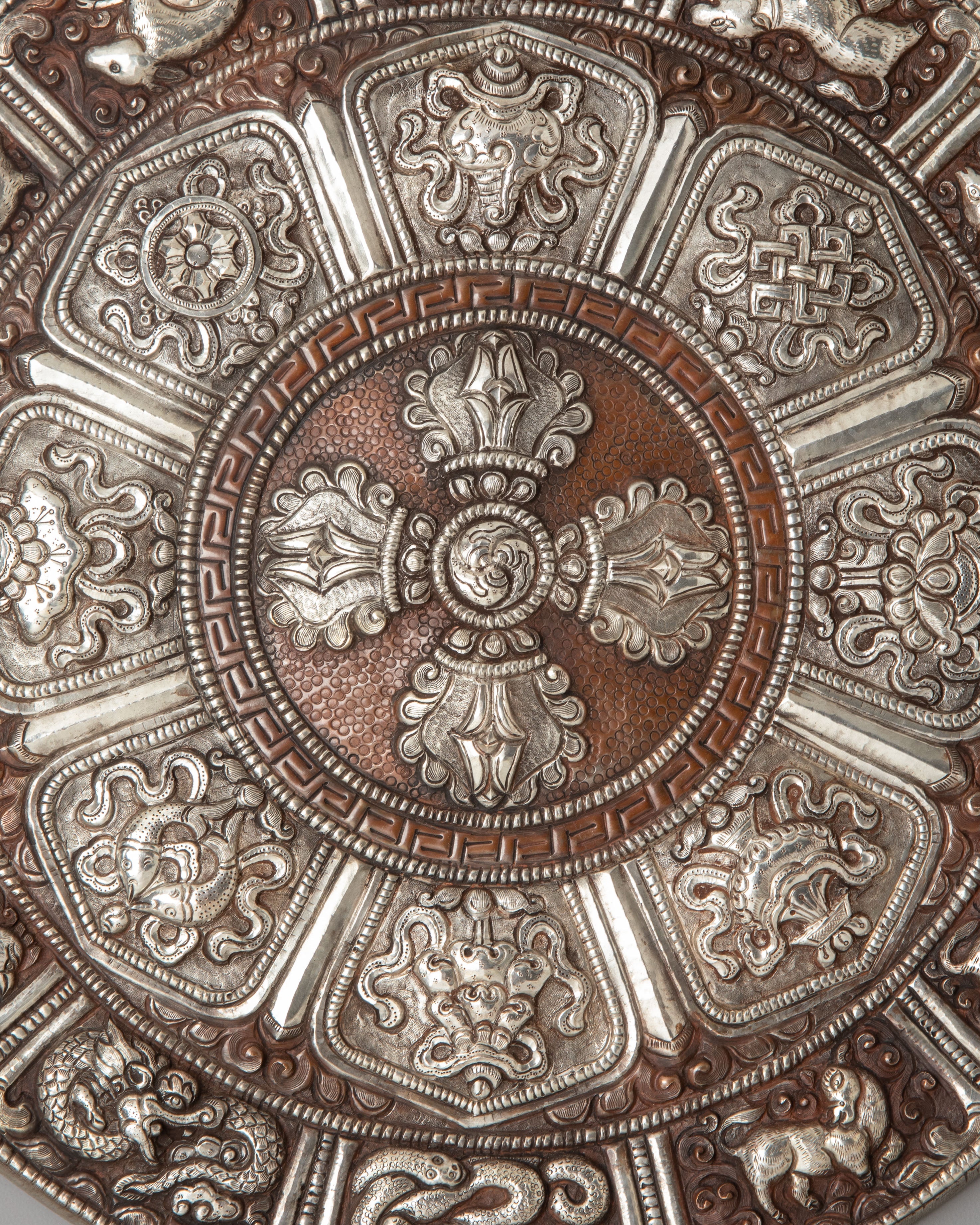 Silver Plated and Oxidized Copper Wall Hanging | Path to Enlightenment