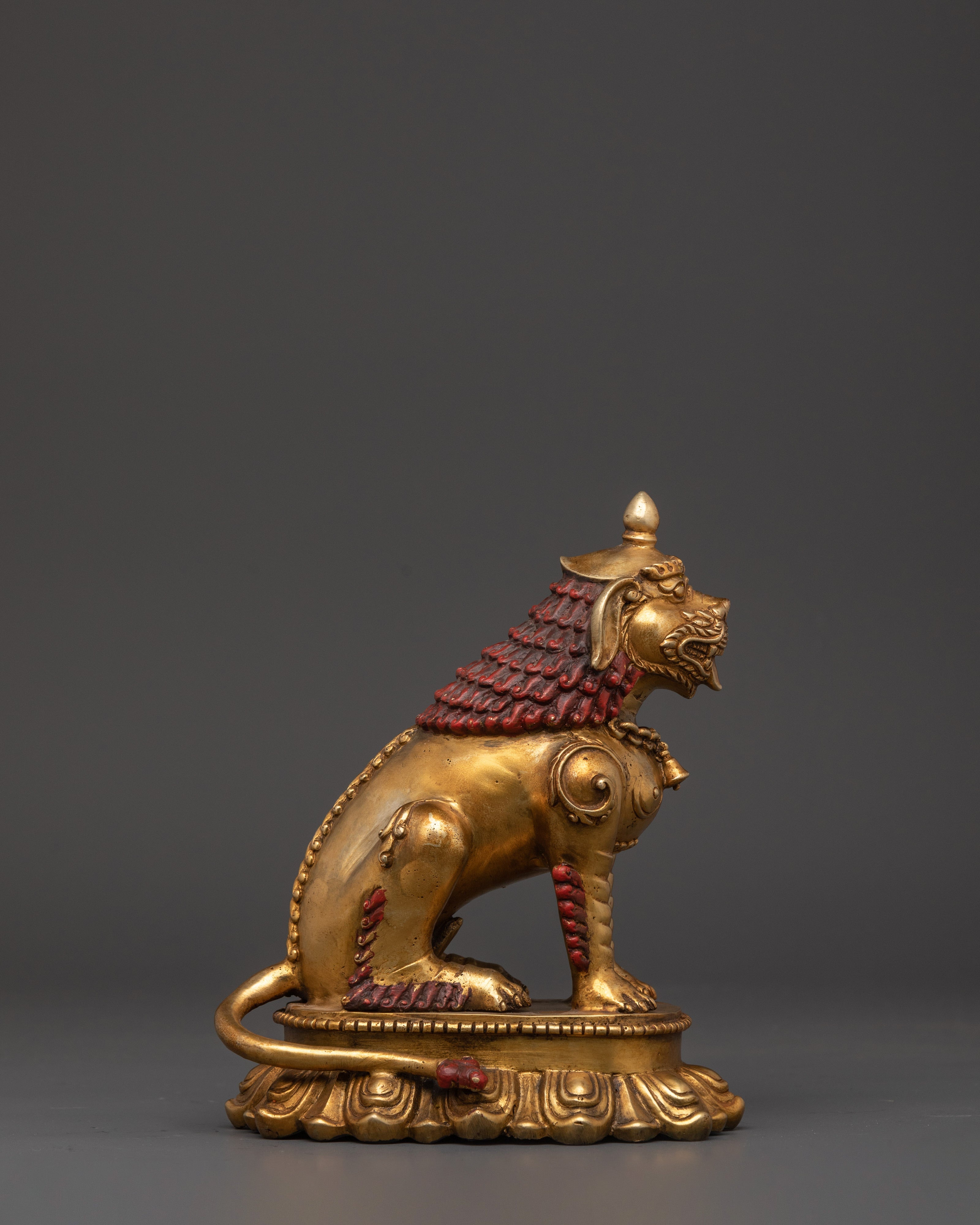 Handcrafted Copper Lion Set | Perfect for Living Room