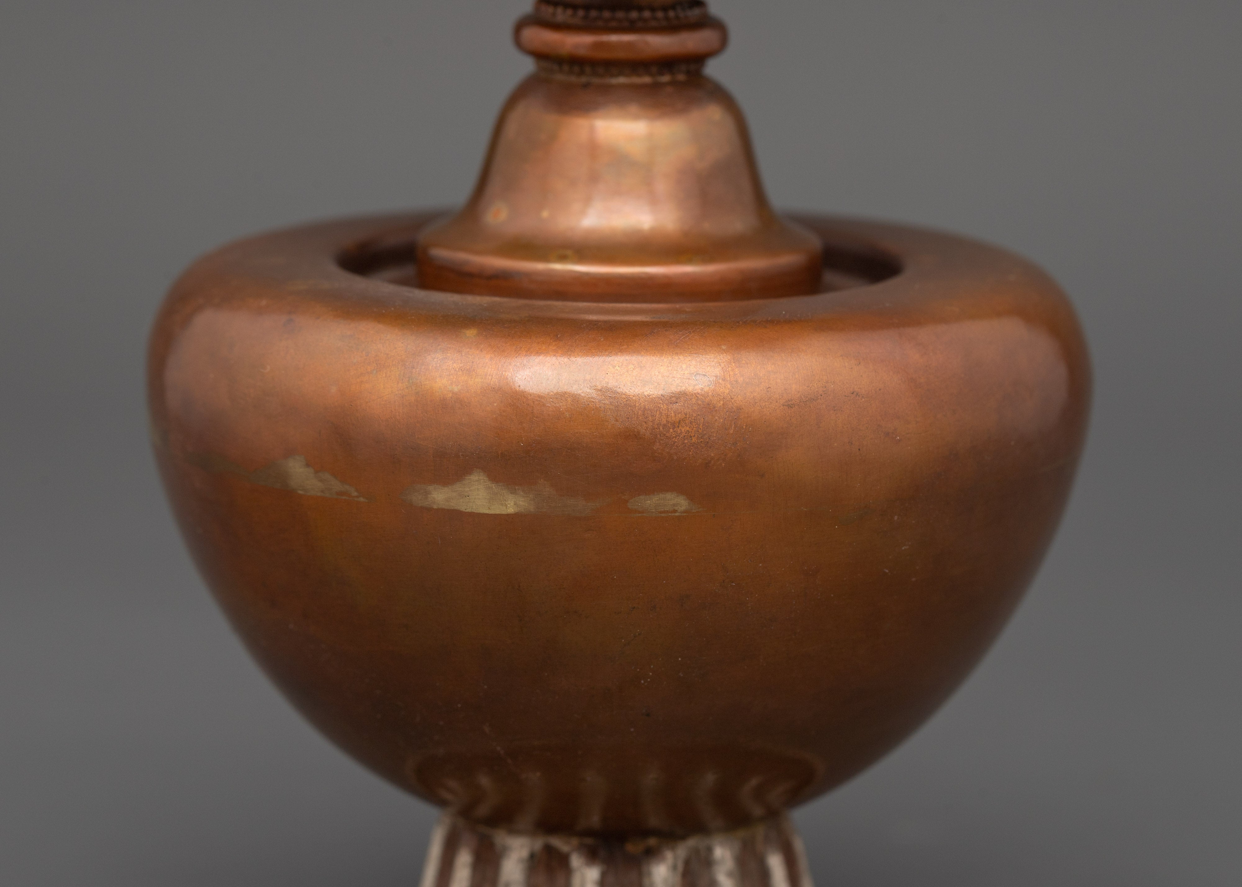 Bhumba for Ritual Ceremonies | Copper Ritual Vase with Silver Plating