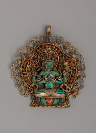 Four Armed Avalokiteshvara Locket