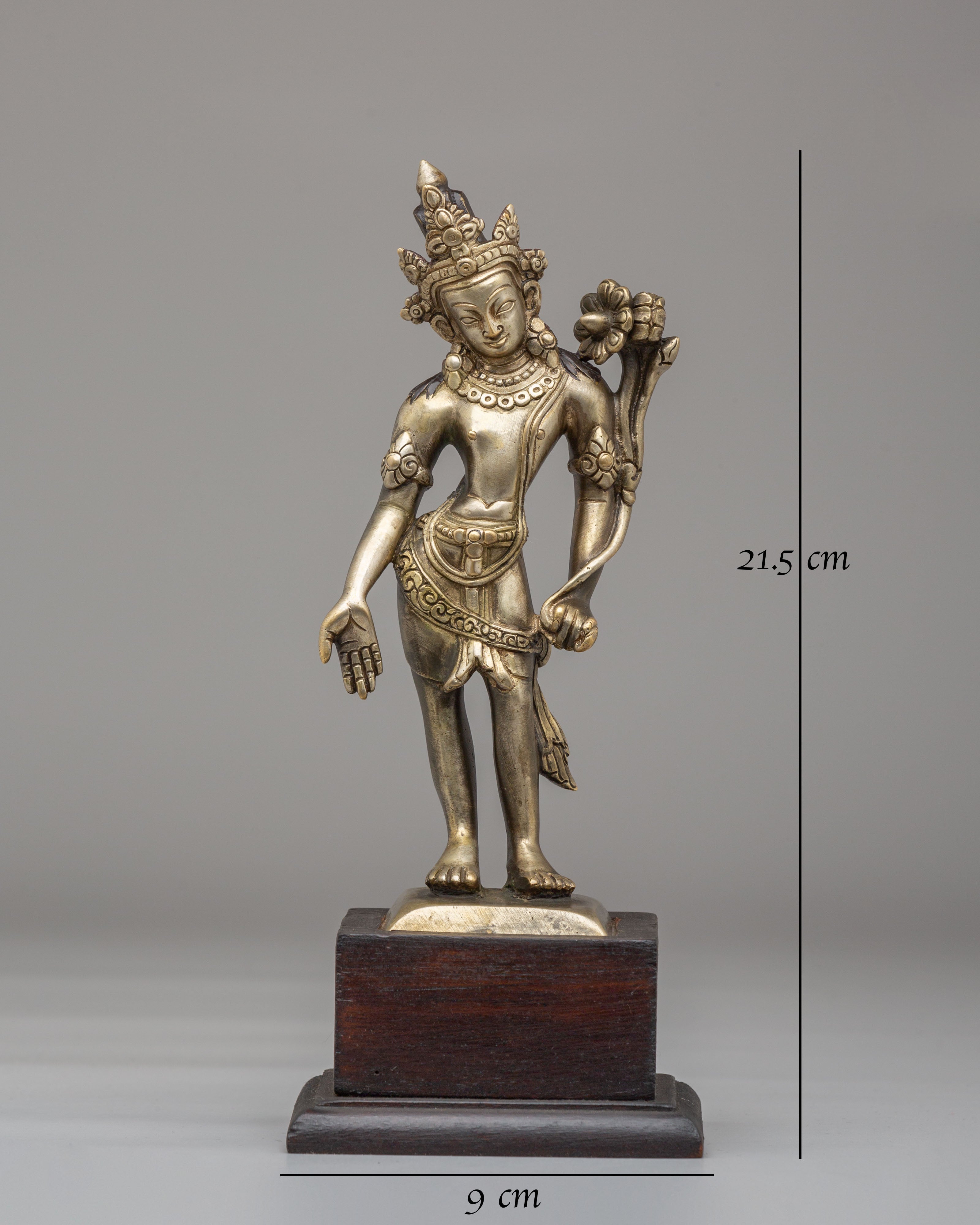 Handcrafted Tibetan Padmapani Statue | Meditation and Altar Decor