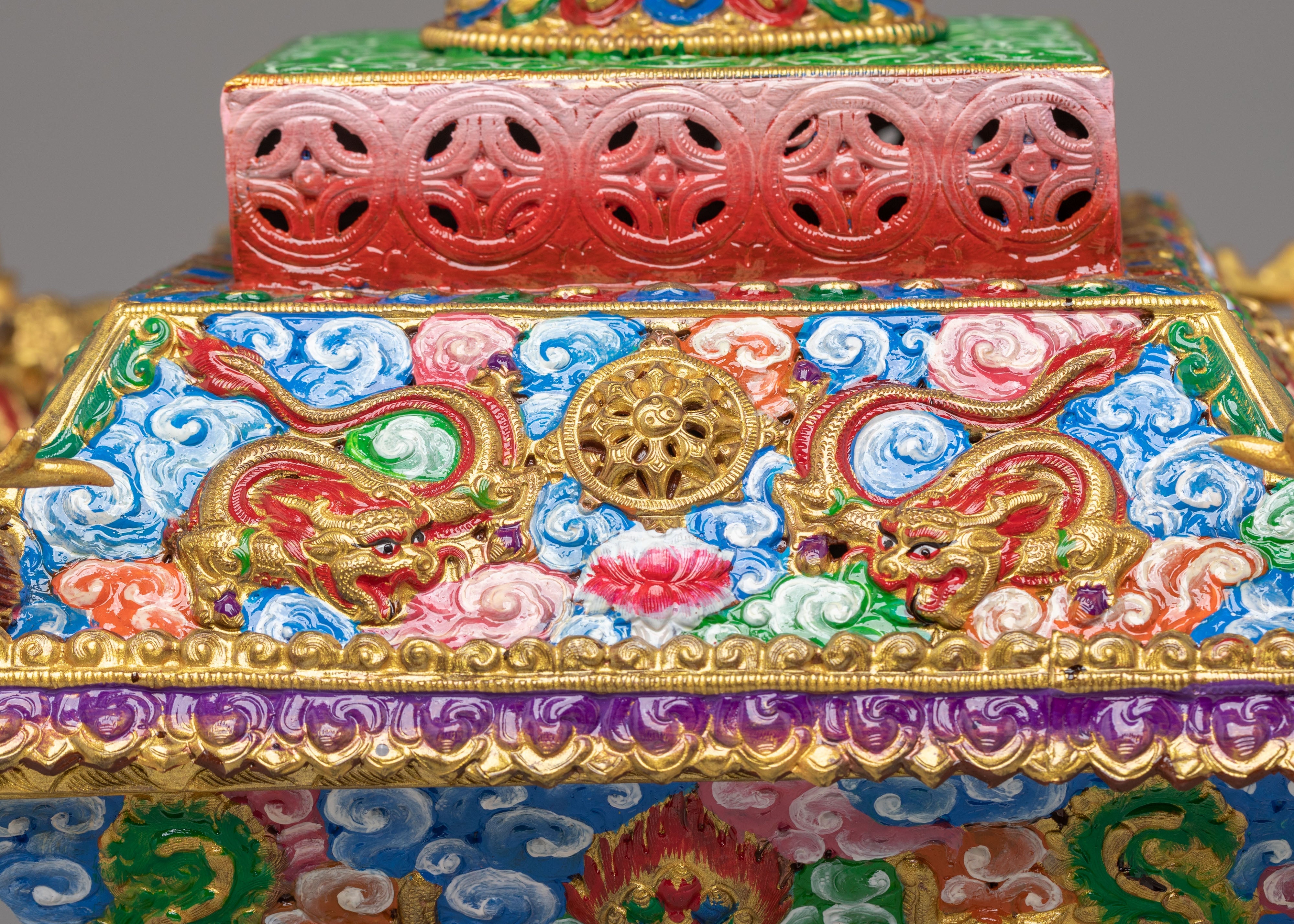 Spiritual Offering Incense Burner | Tibetan Ritual Burner