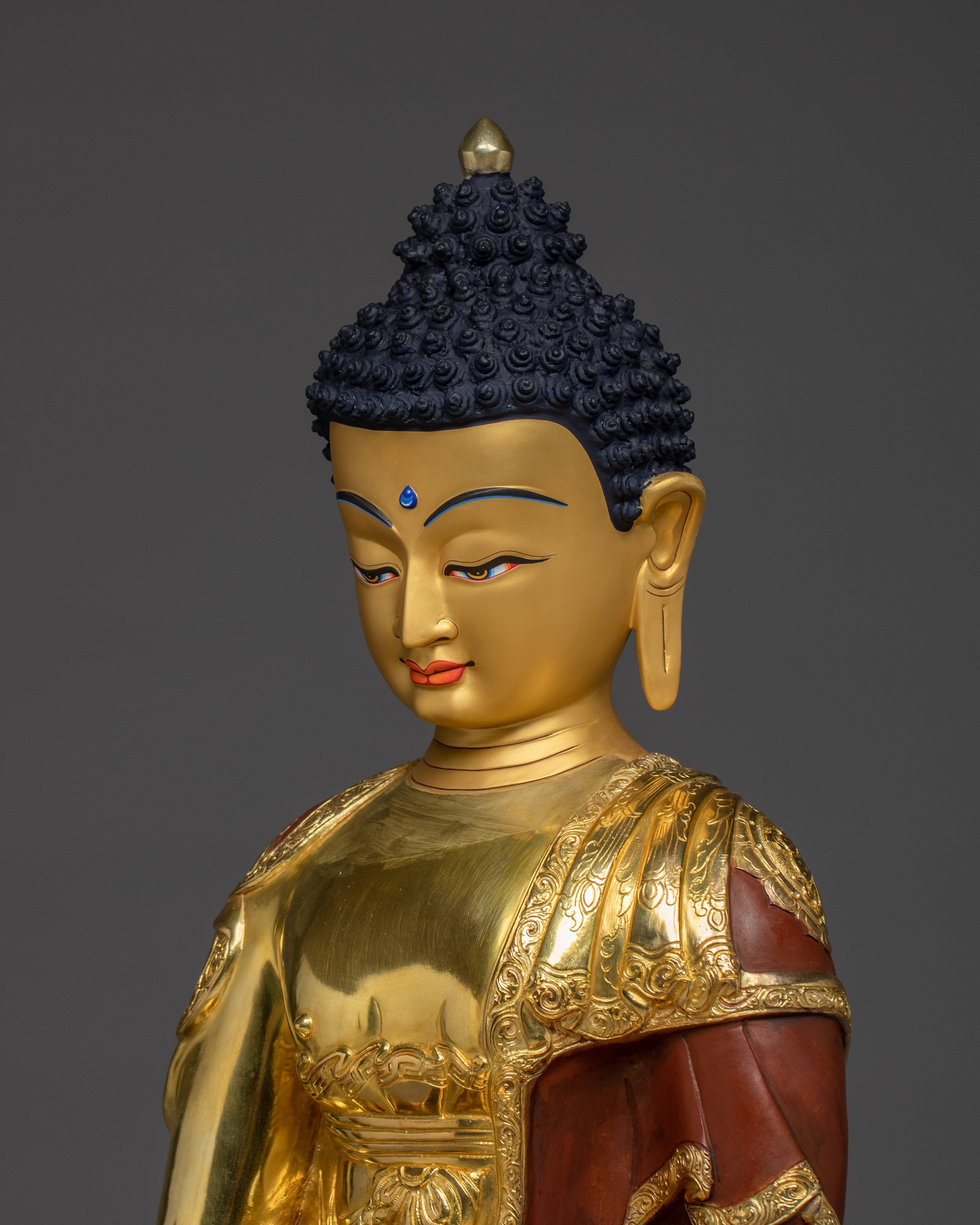 Authentic Tibetan Shakyamuni Buddha Statue | Sacred Buddhist Art