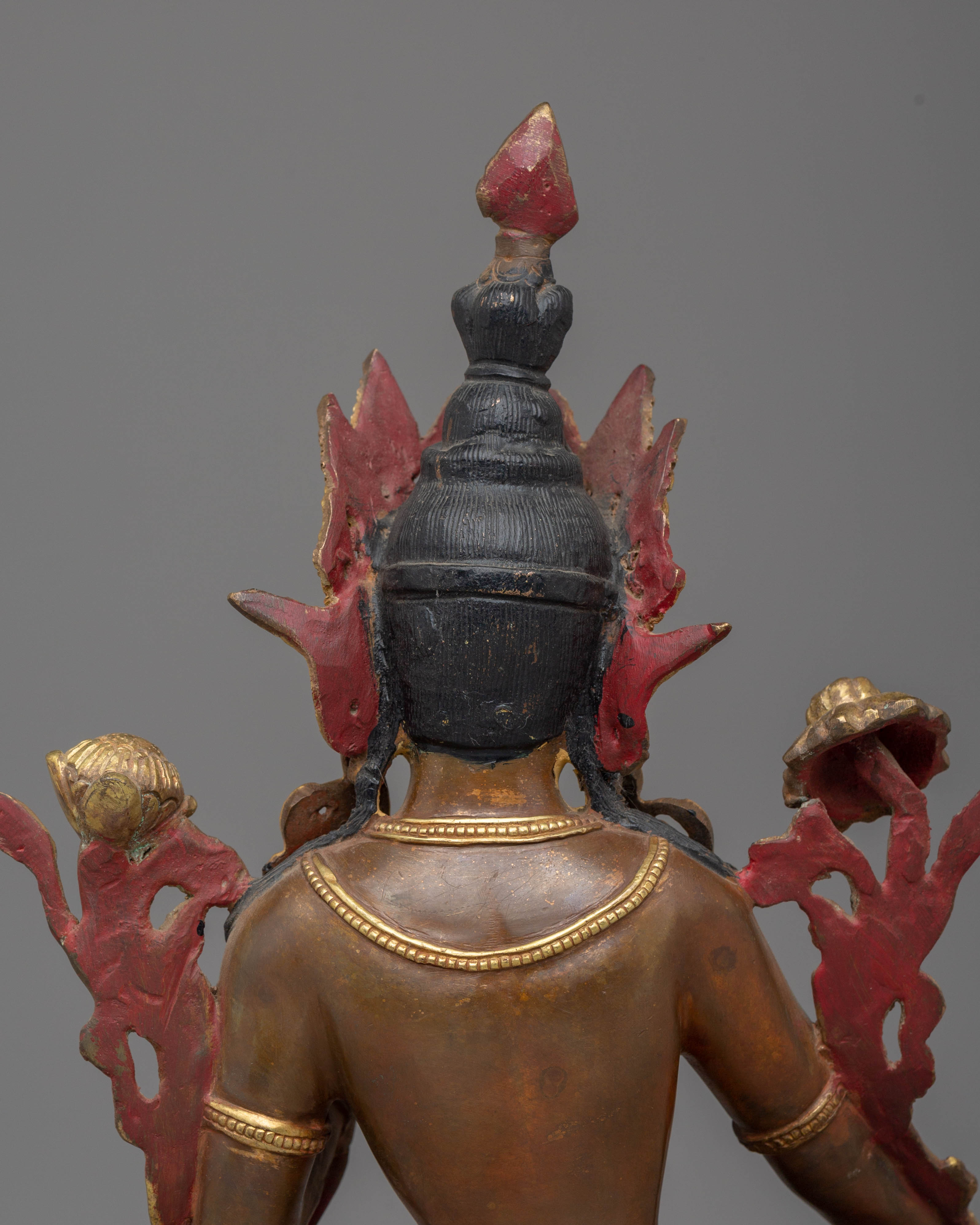 24K Gold Glided Statue of Green Tara | Enlightened Tara