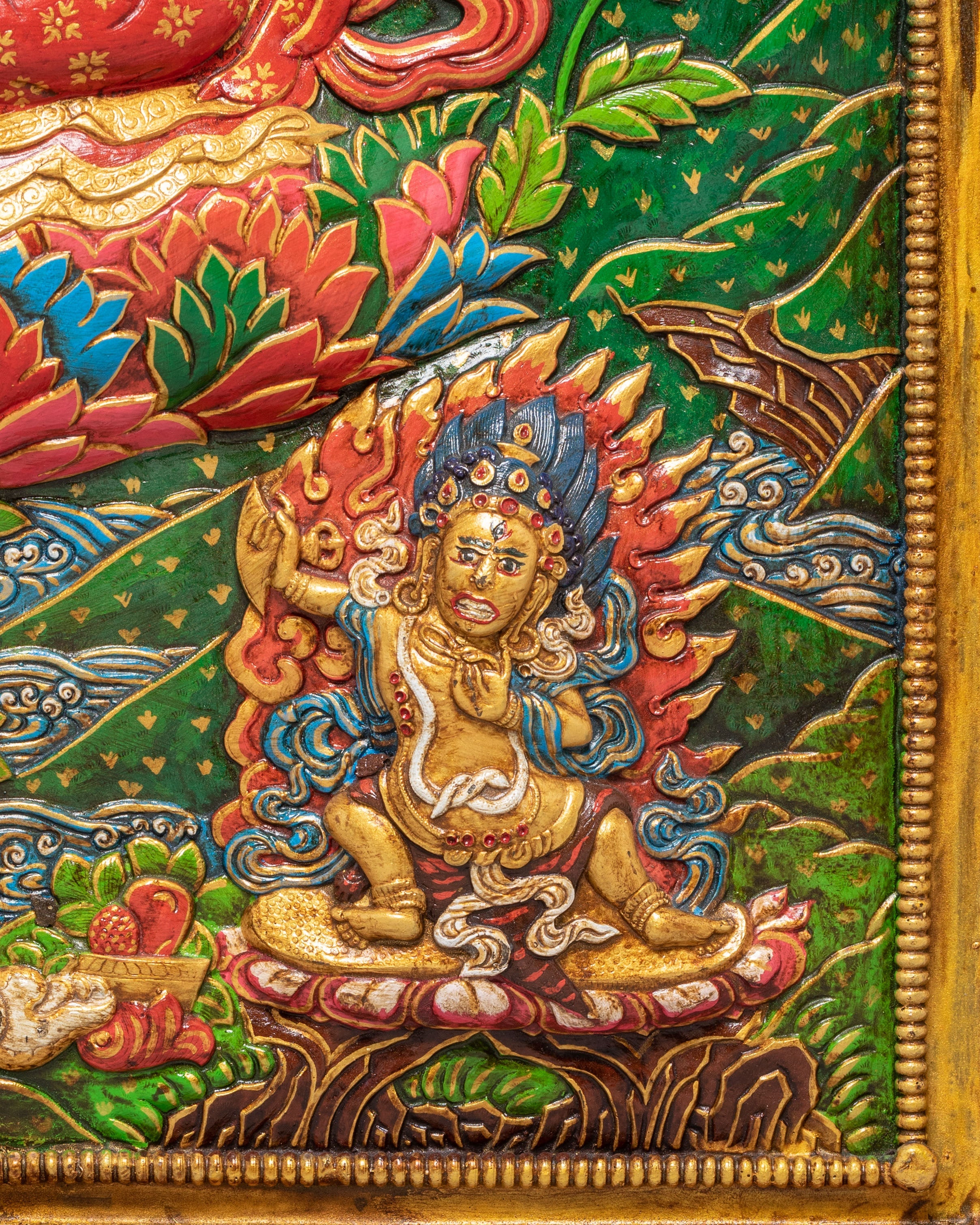 Handmade White Tara Thangka Wall Hanging | Tibetan Buddhist Goddess Art