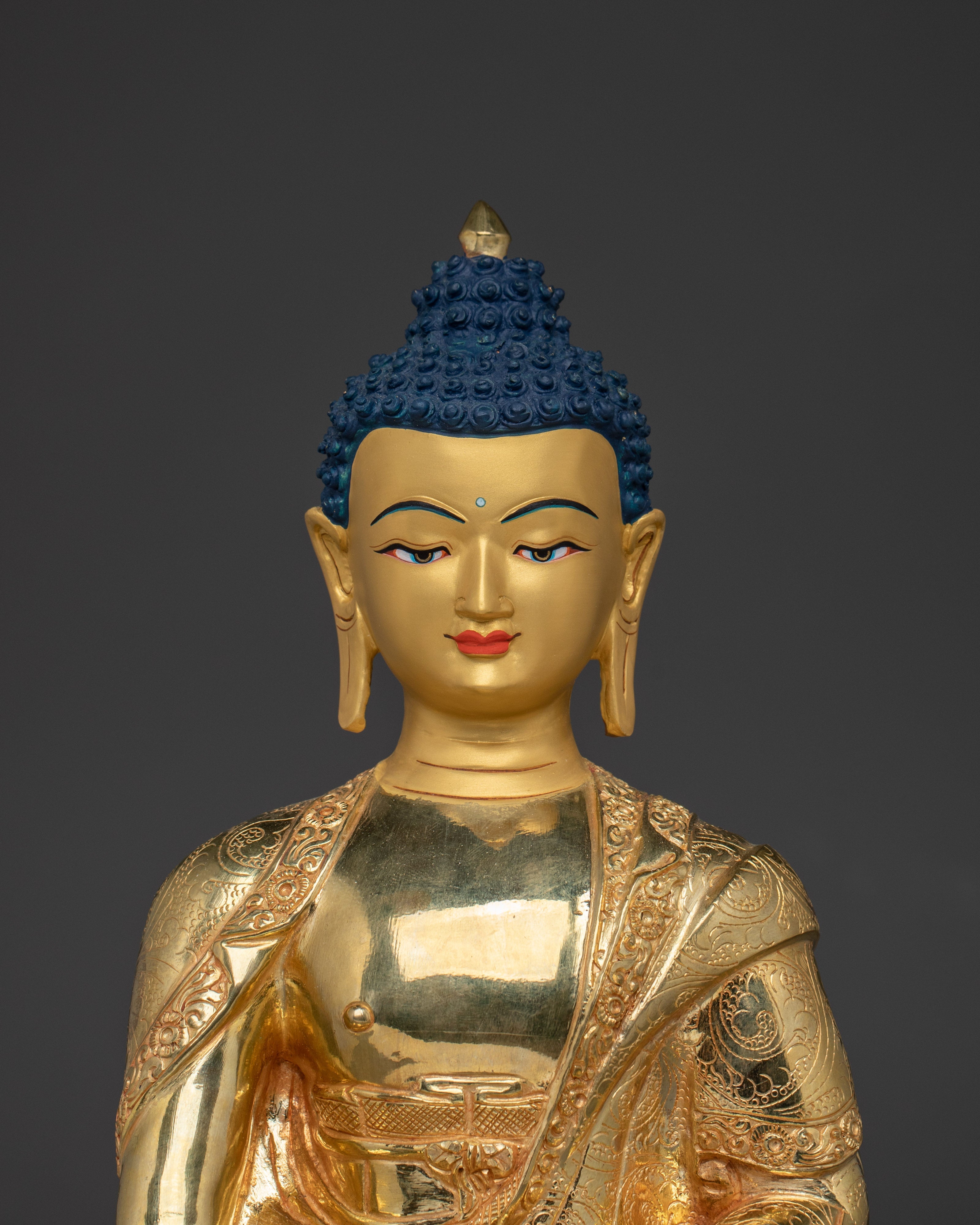 Golden Historical Buddha Gautama Artwork | Embodiment of Wisdom