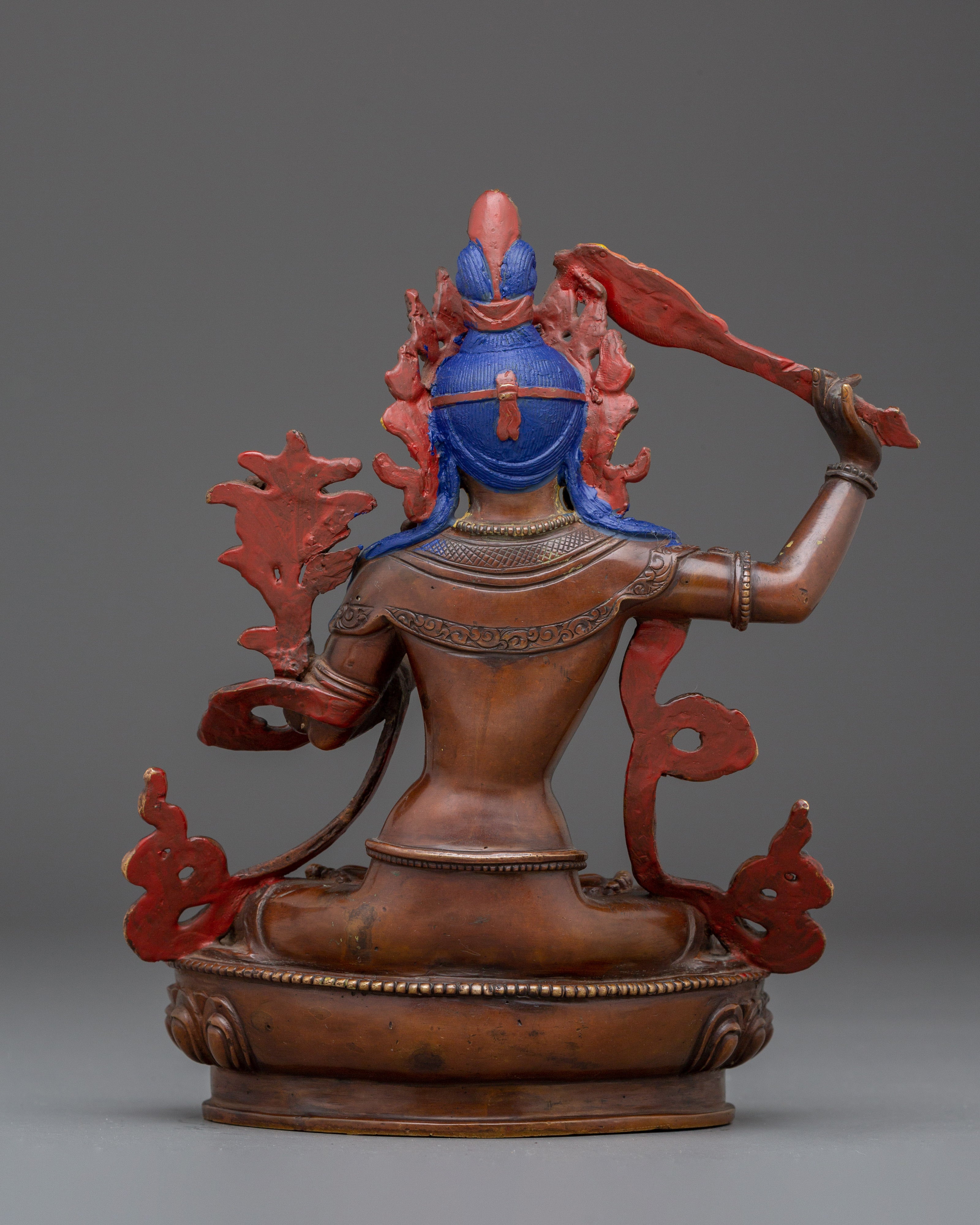Copper Manjushri Statue: The Bodhisattva of Wisdom