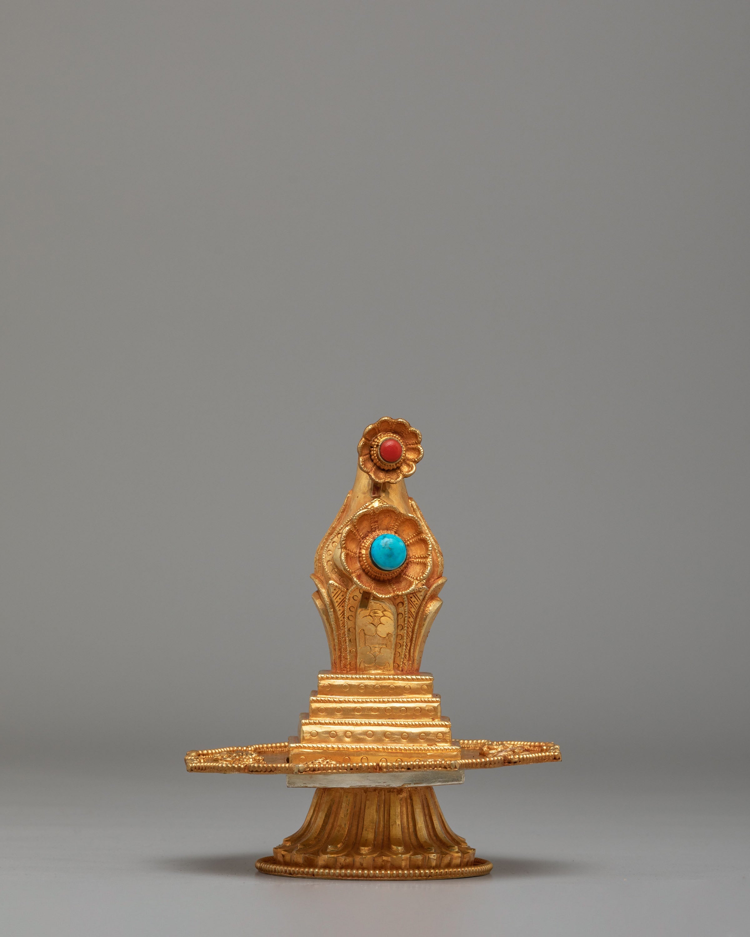 Handcrafted Ritual Torma | Copper Gold Plated Torma