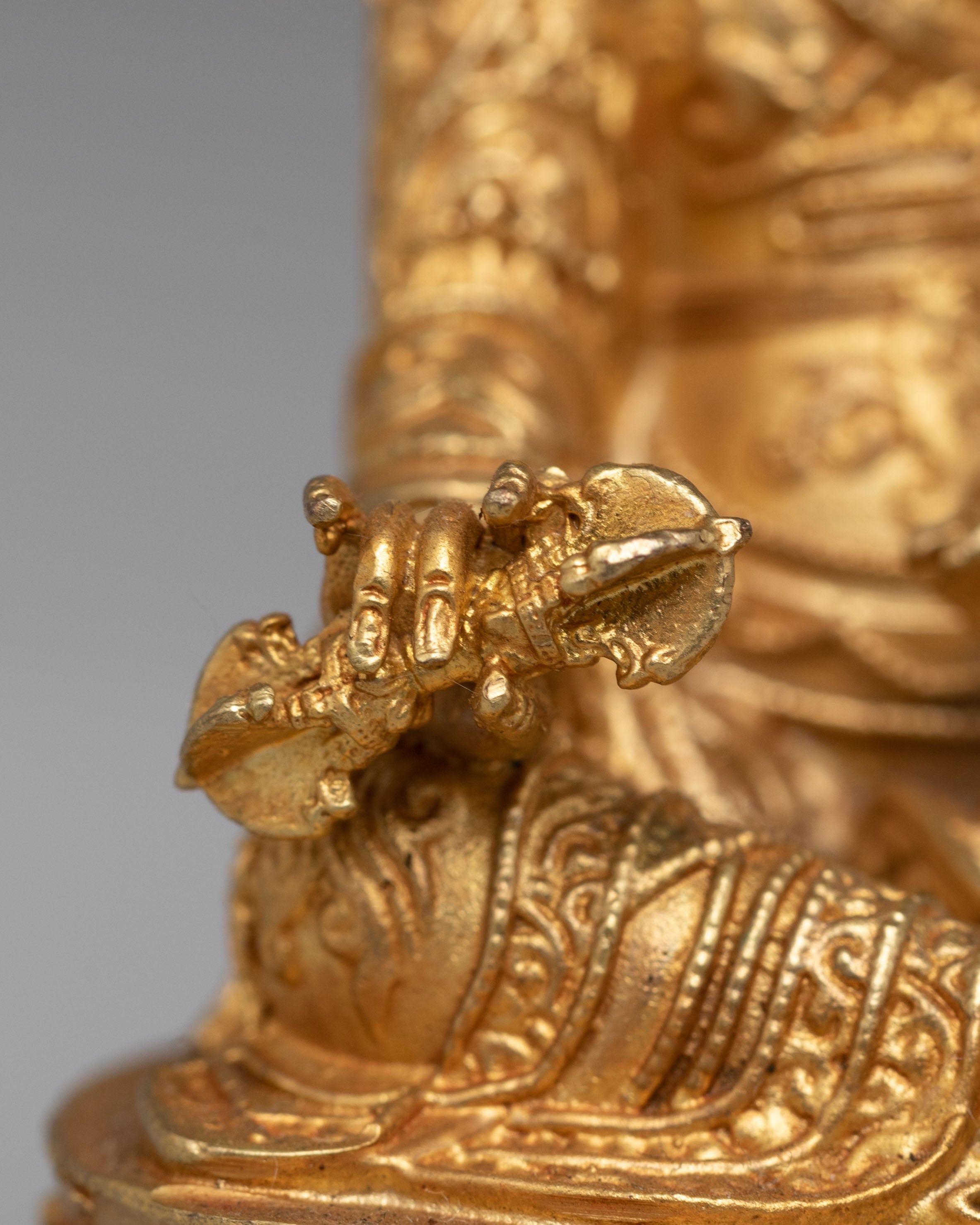 Handmade Guru Rinpoche Deity Statue | Padmasambhava Figurine for Meditation