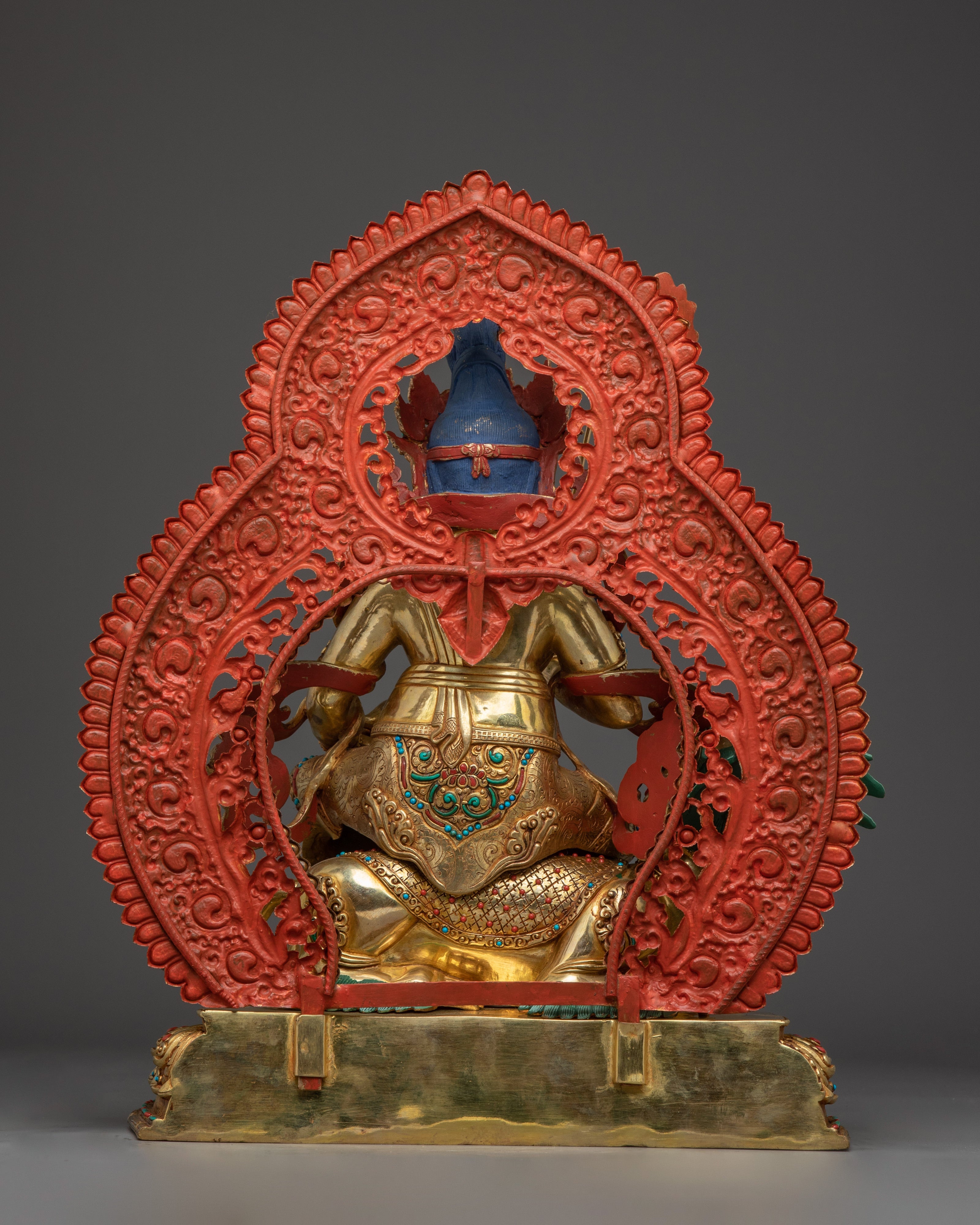Namtoshe Statue in 24K Gold Gilding | Copper Sculpture of the Protector Deity