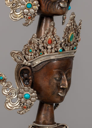 Sacred Khatvanga Staff for Buddhist Rituals | Buddhist Sacred Artifact