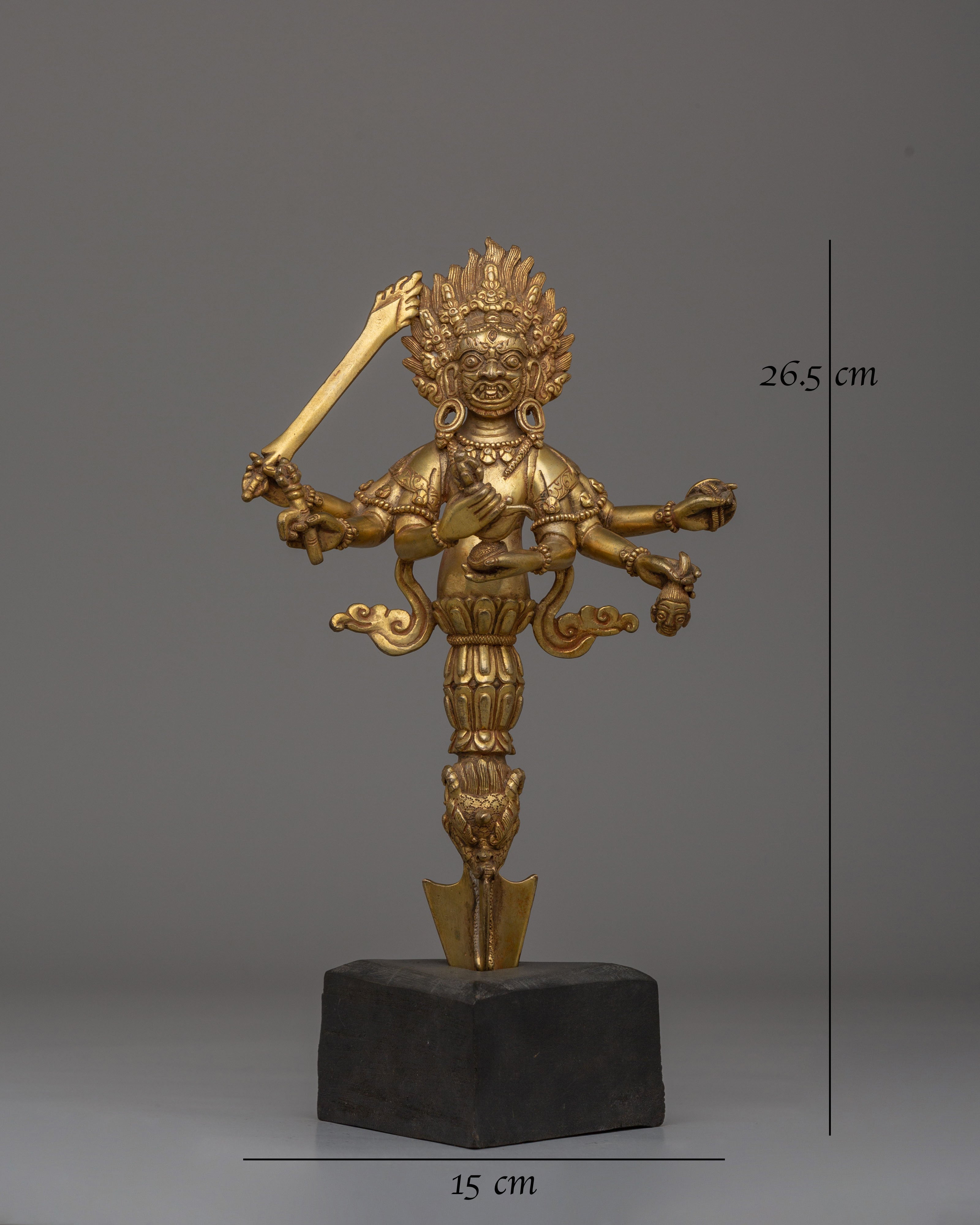 Handmade Mahakala Buddhist Phurba | Sacred Tibetan Ritual Dagger