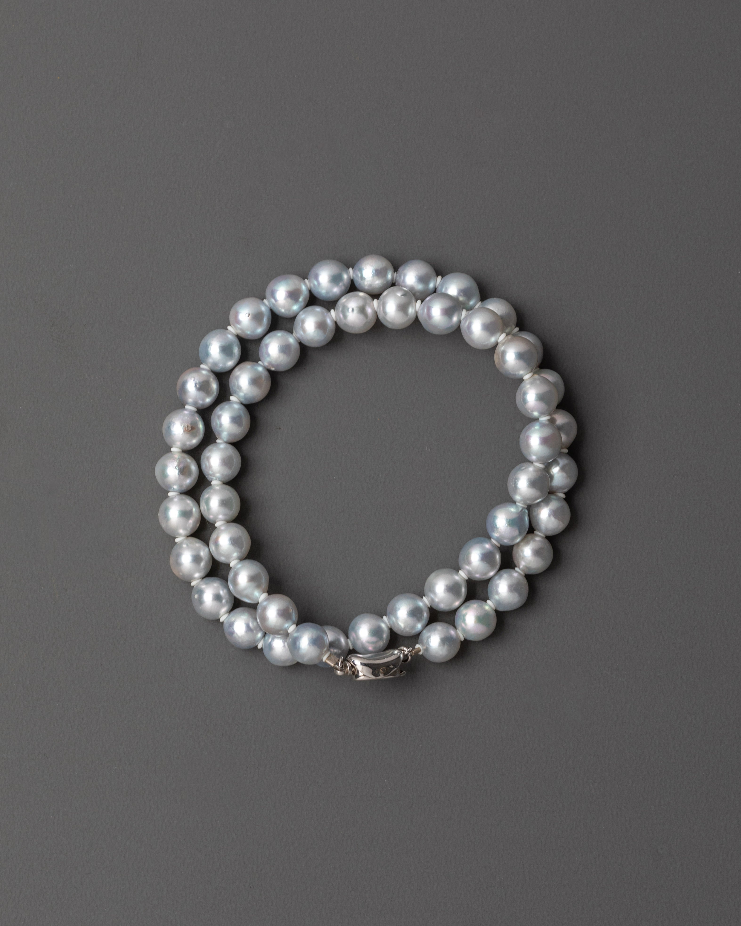Spiritual Buddhist Prayer Mala | Japanese Grey Pearl Beads