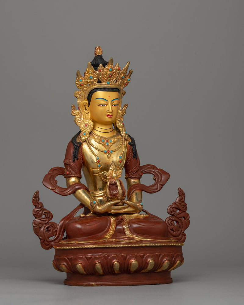 Handcrafted Long Life Deity Amitayus Statue | Symbol of Prosperity