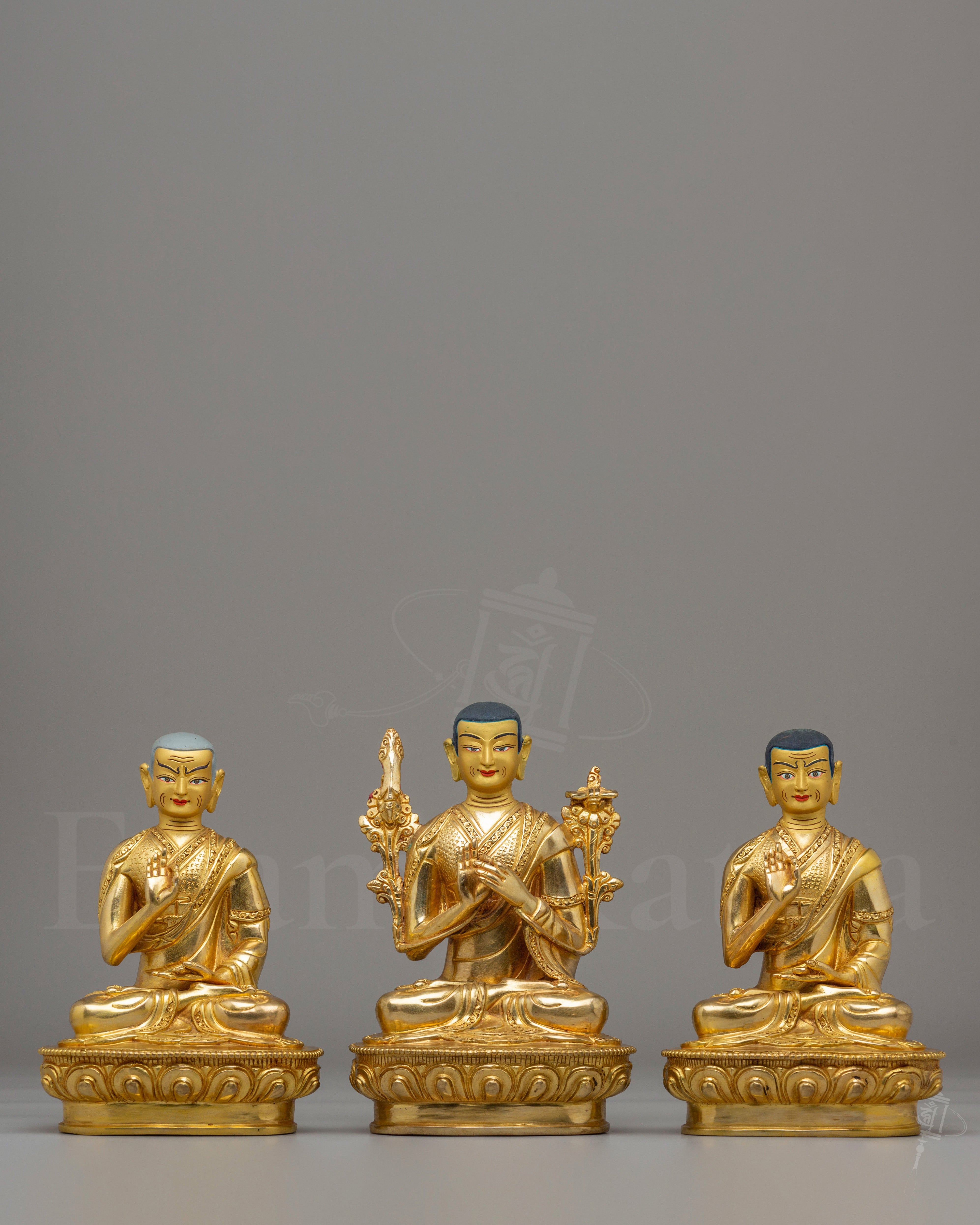 Buddhist Lama Tsongkhapa Set Statue
