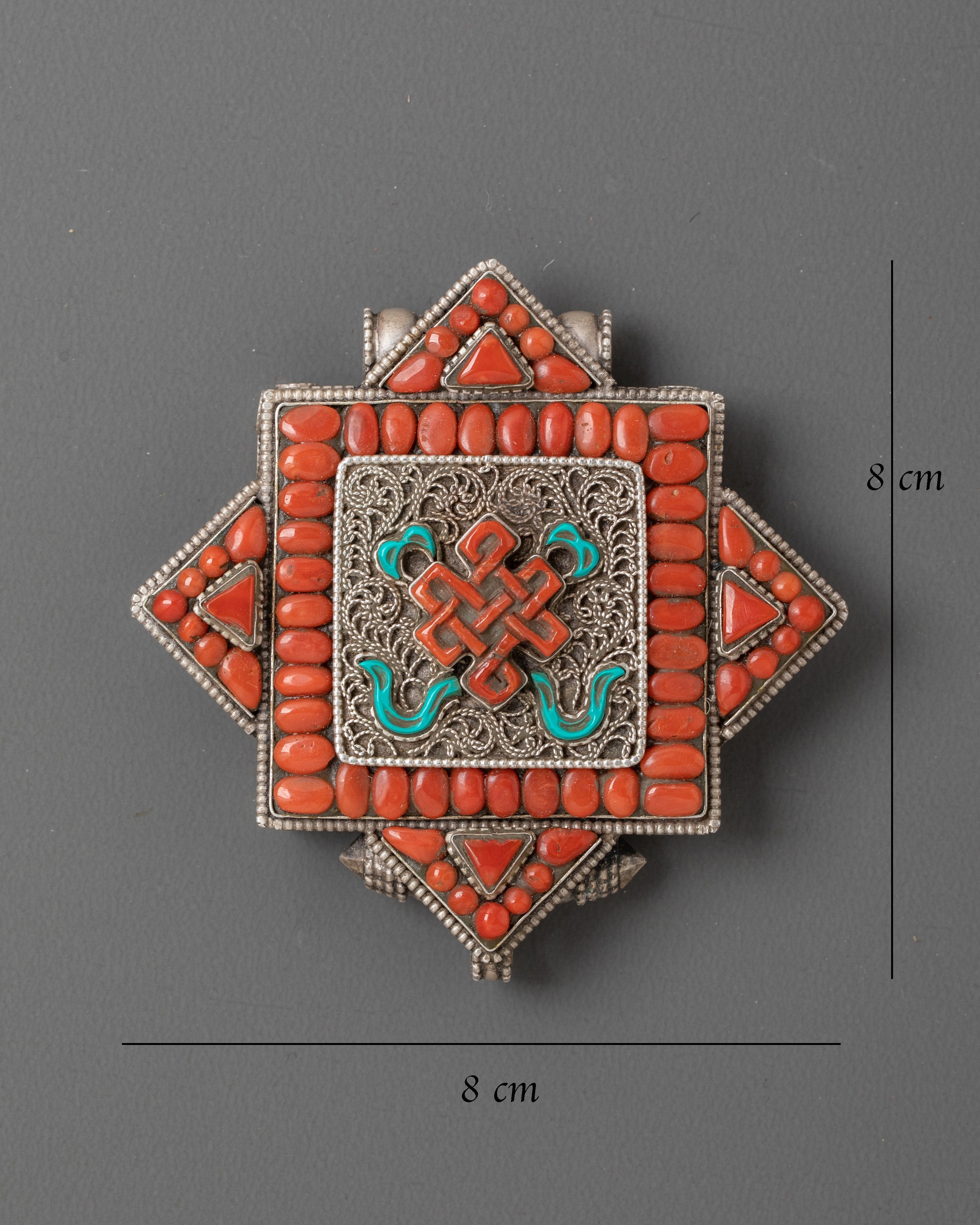 Endless Knot Ghau Box Locket | Symbol of Wisdom