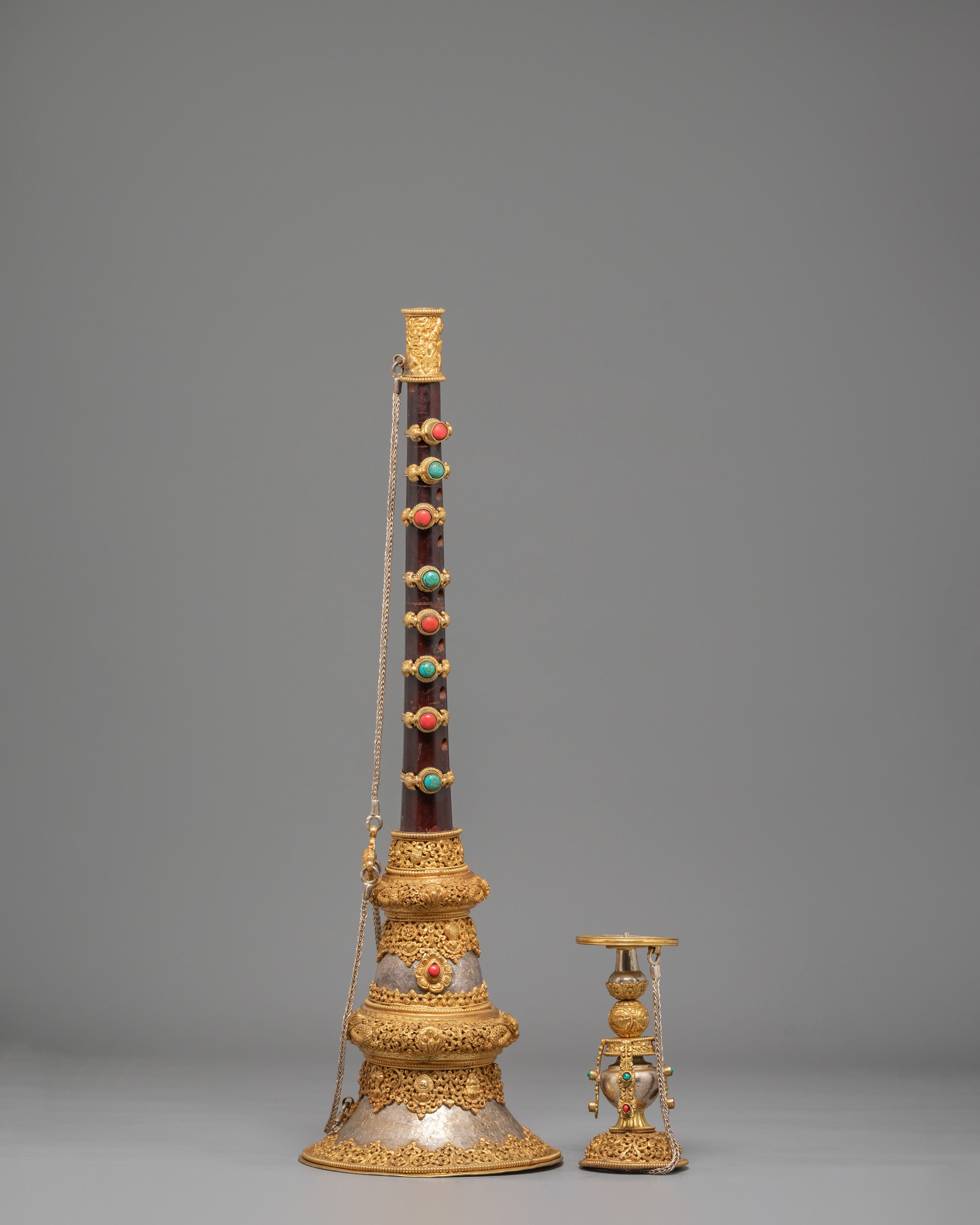 Handcrafted Buddhist Gyaling | Authentic Tibetan Ritual Gyaling Horn