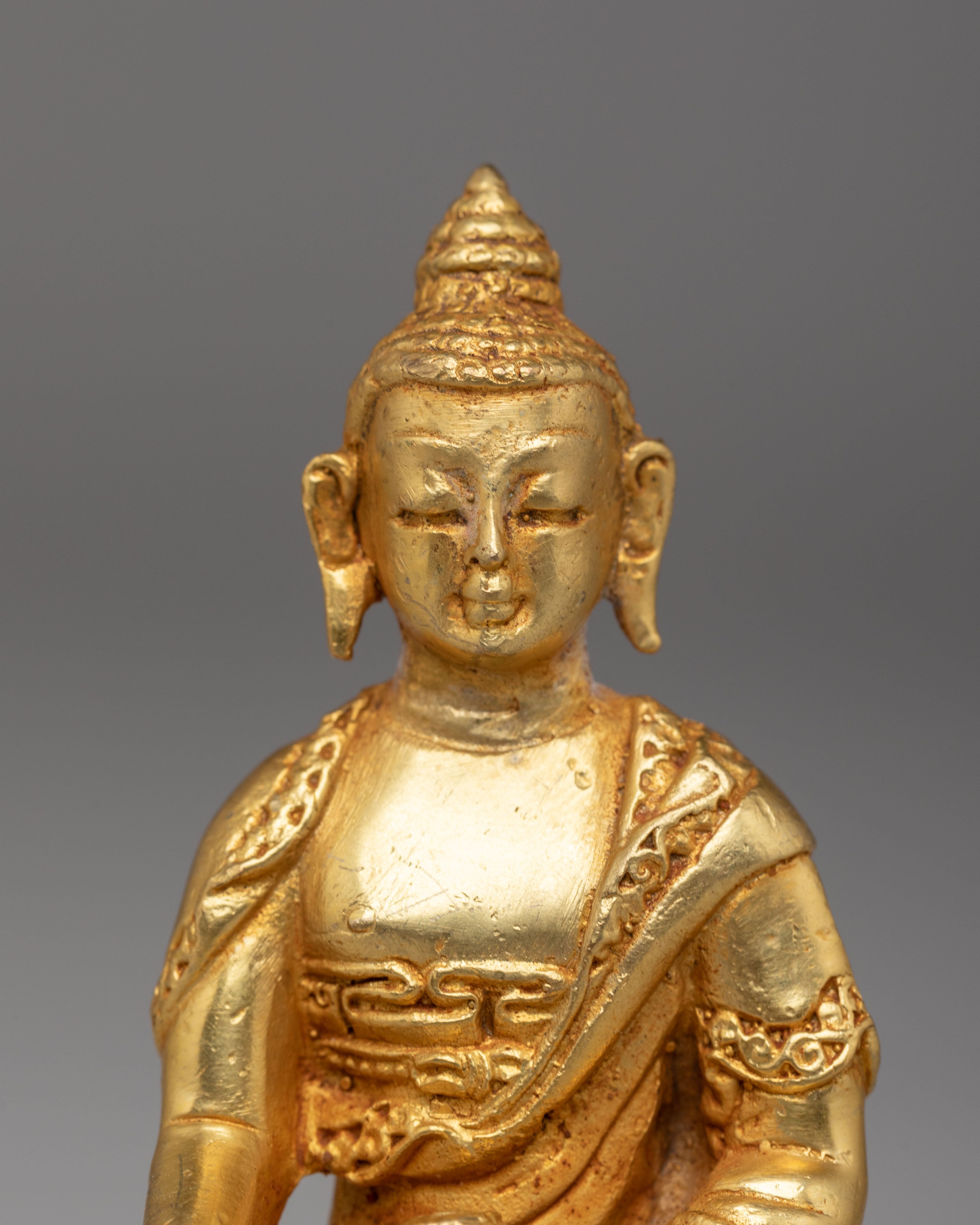 Handcrafted Two Buddha Set | Shakyamuni & Amitabha Buddha Figurines