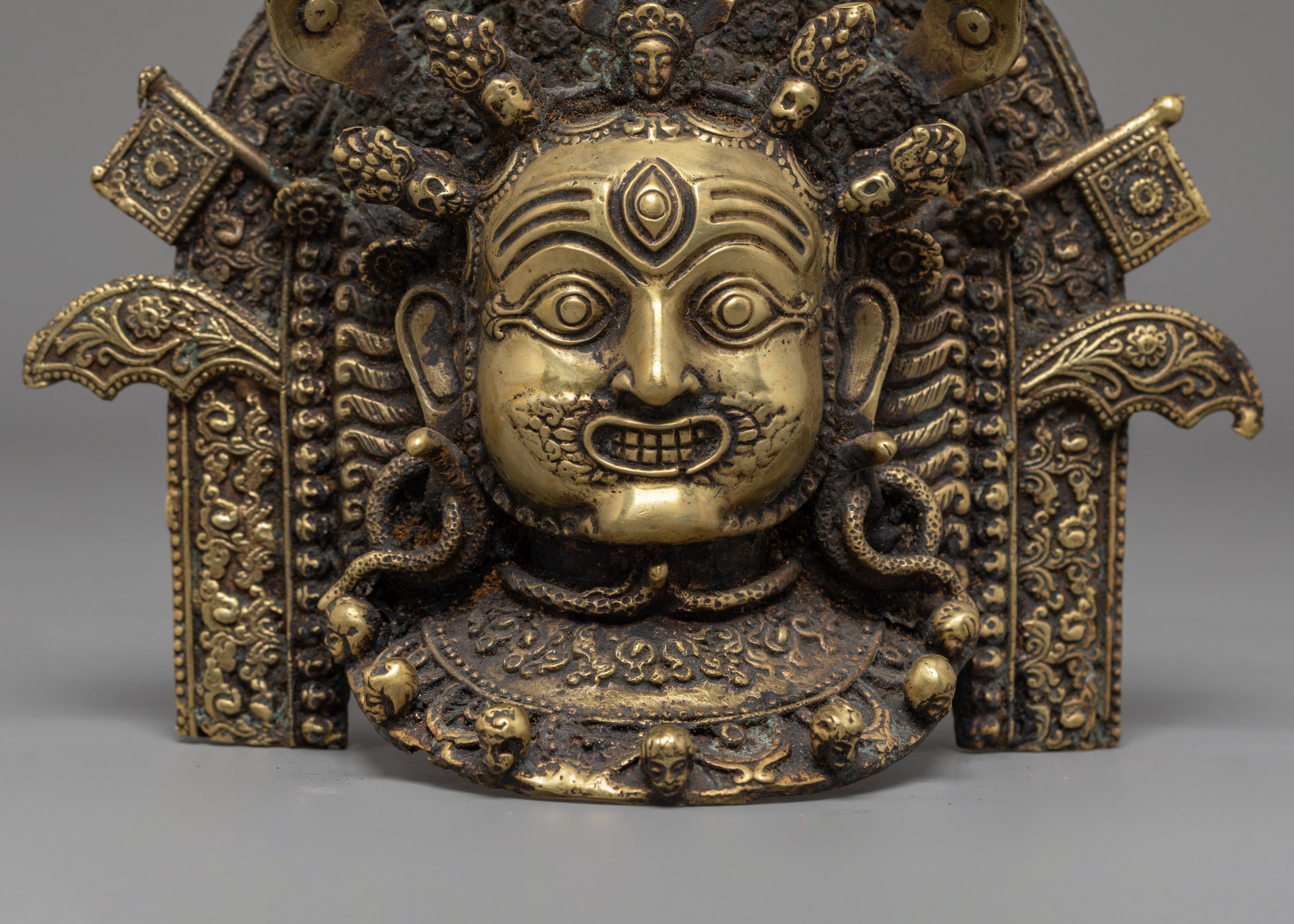 Akash Bhairav Mask Wall Hanging | Spiritual and Cultural Wall Decor