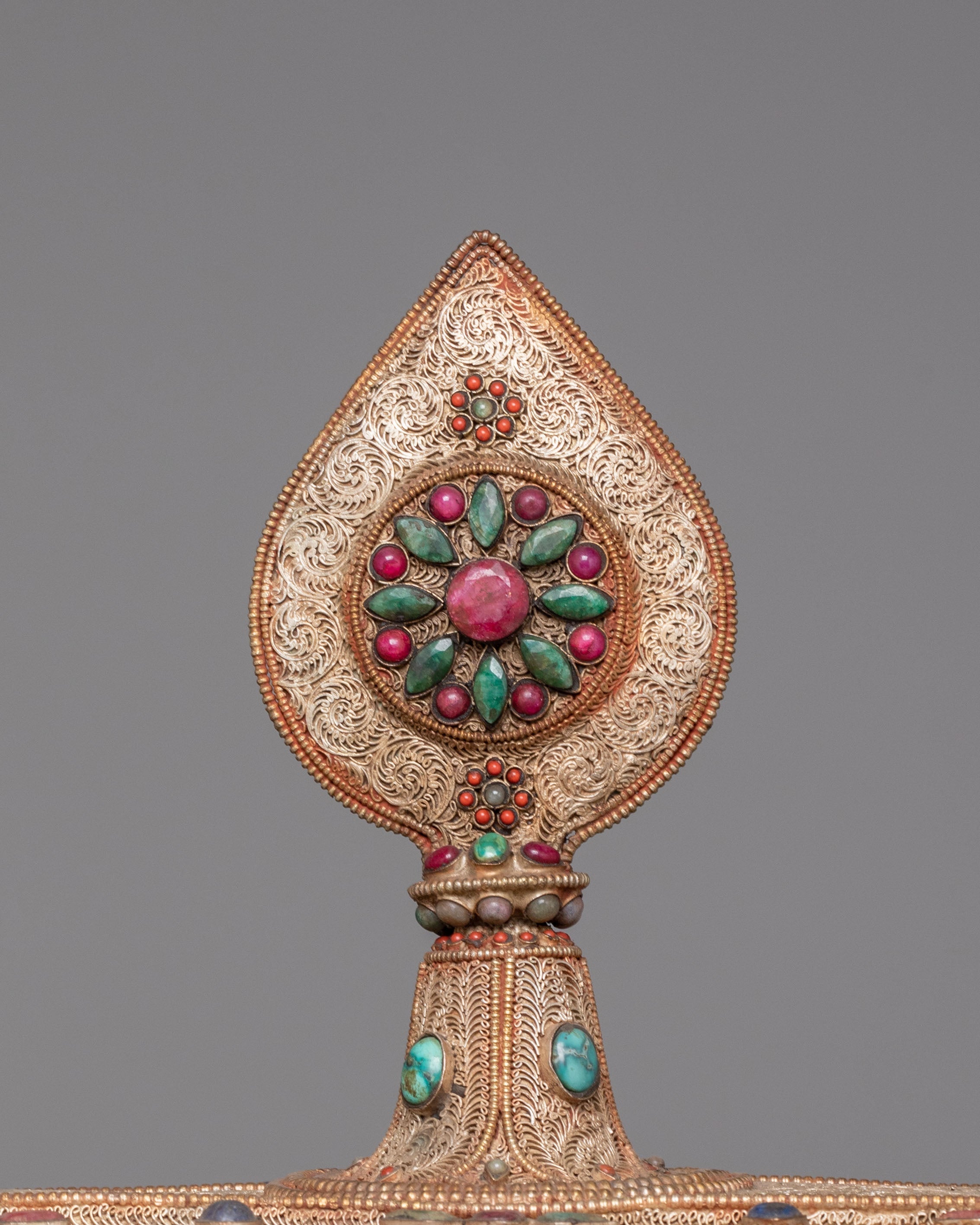 Handcrafted Altar Box | Copper Body, Gemstones, Silver Plating