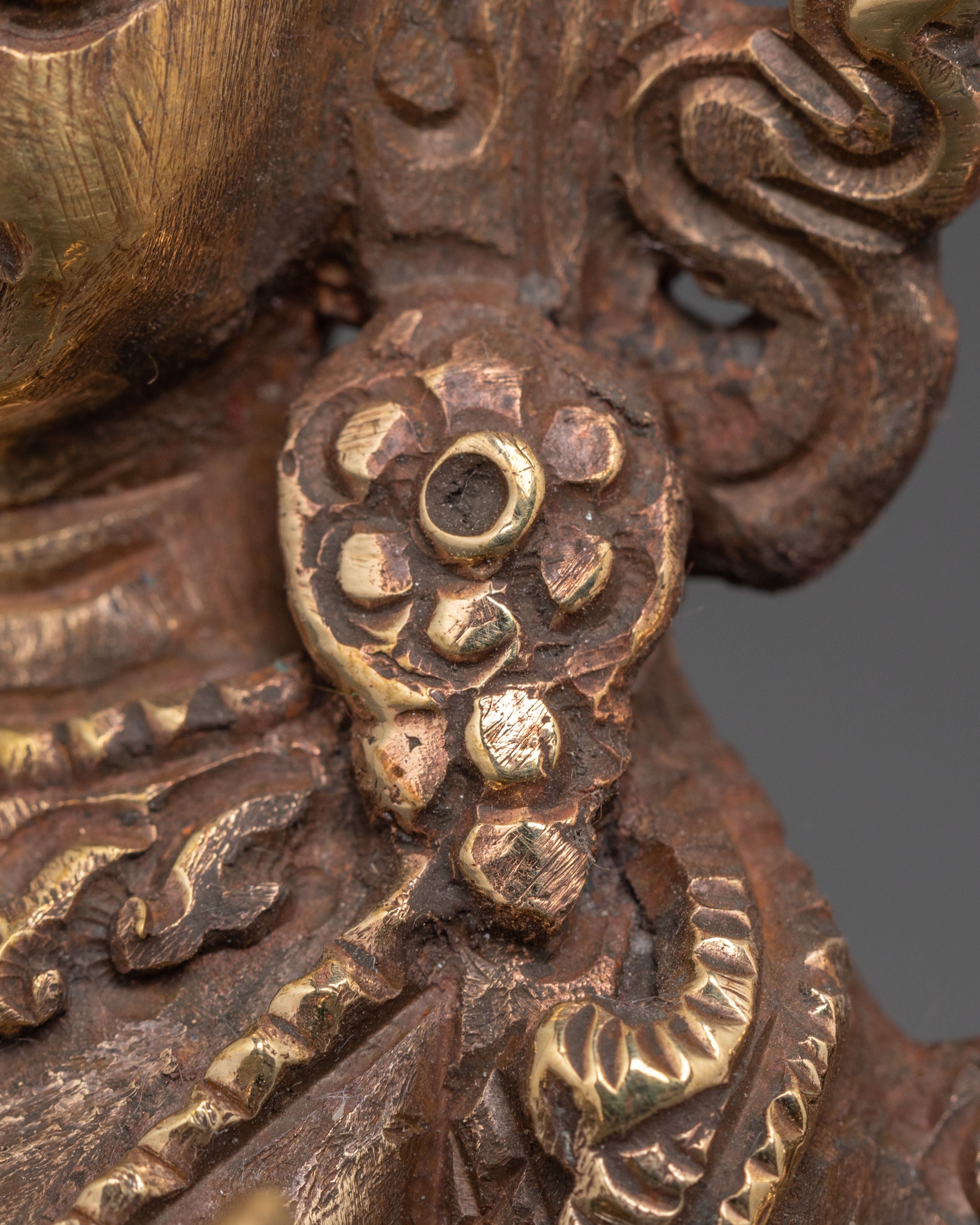 Green Tara Copper Statue | Handcrafted Tibetan Altar Decor