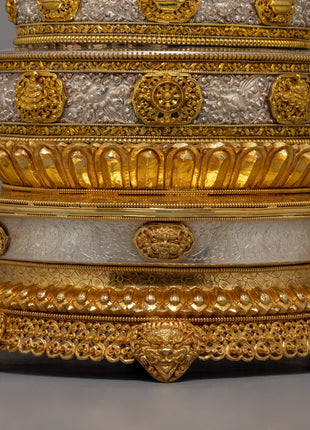 Traditional Buddhist Mandala Set | Artisan-Crafted Offering Bowls for Energy Work