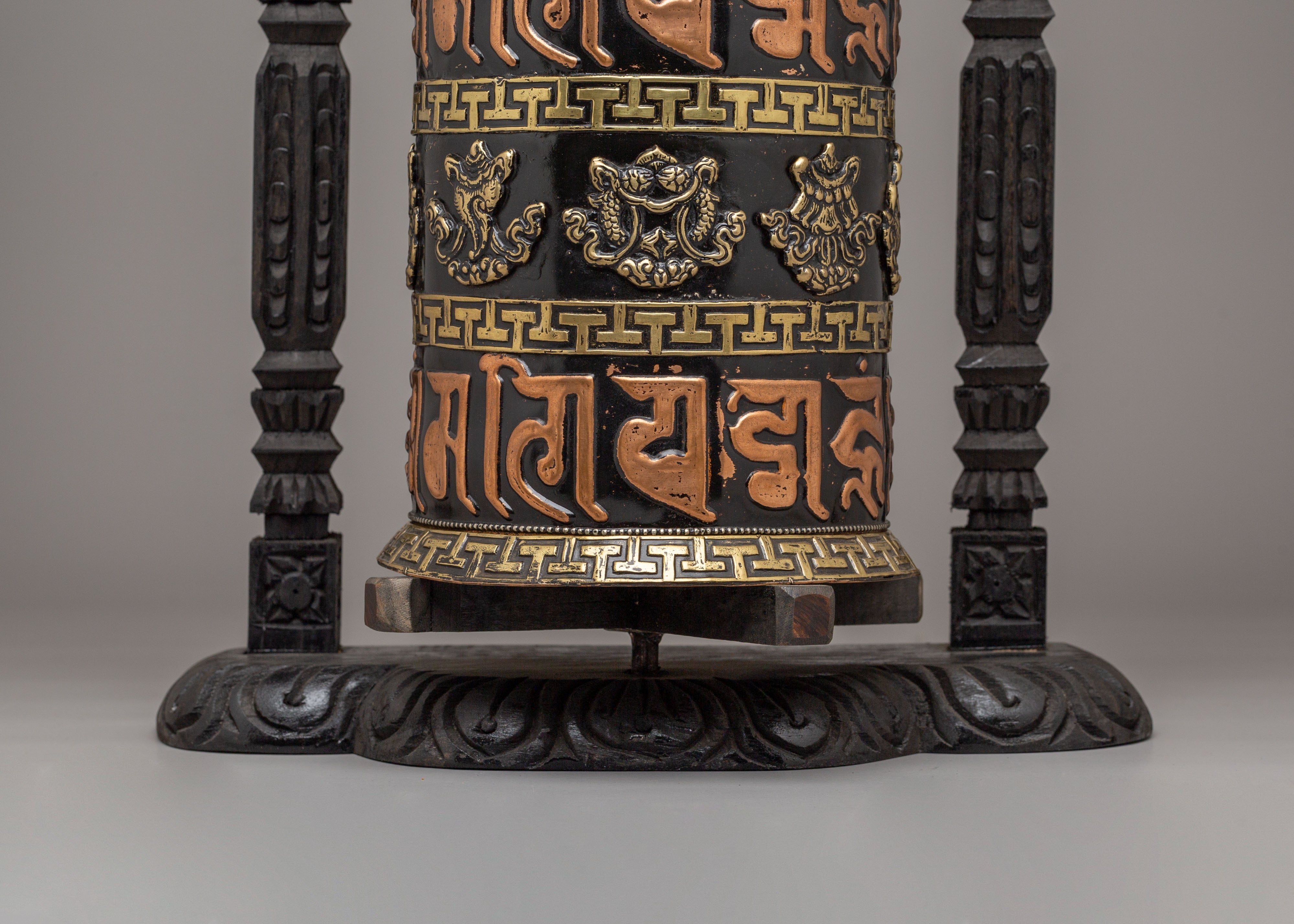 Sacred Ritual Prayer Wheel | Handcrafted Tibetan Mantra Spinner for Meditation