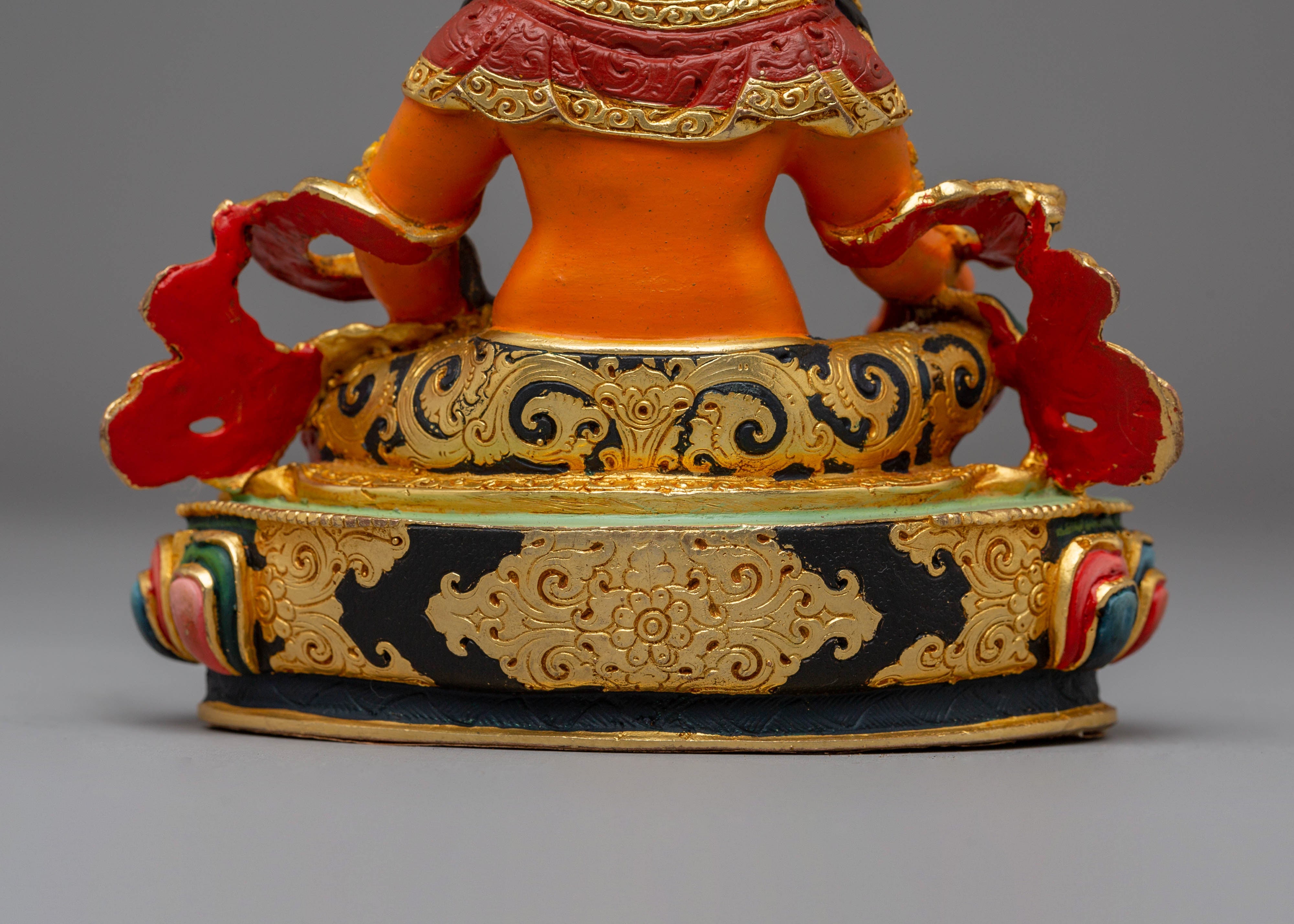 Handcrafted Copper Statue of Dzambhala for Altar and Decor