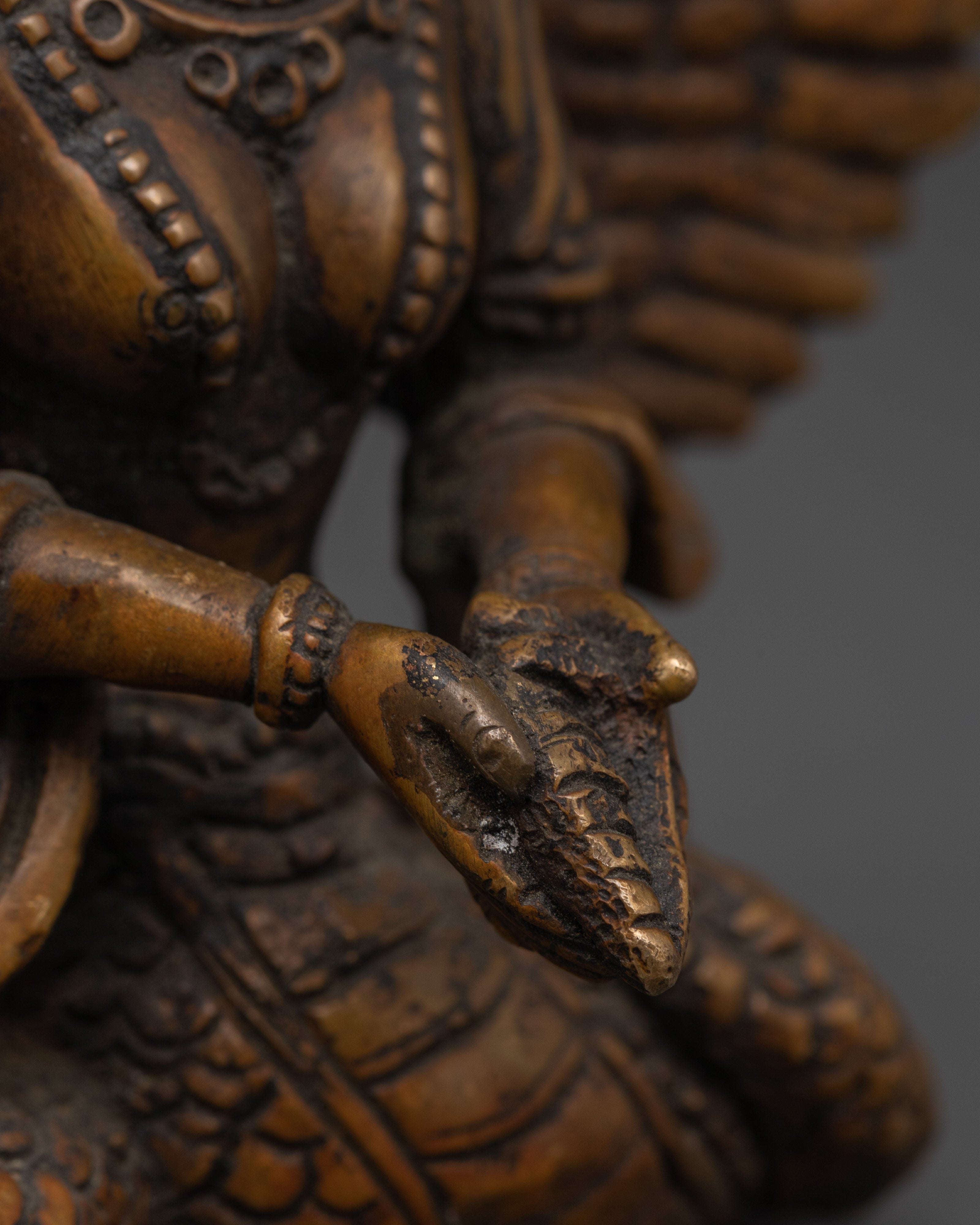 Divine Serpent Deity Naga Kanya Statue | Tibetan Buddhist Snake Goddess Sculpture