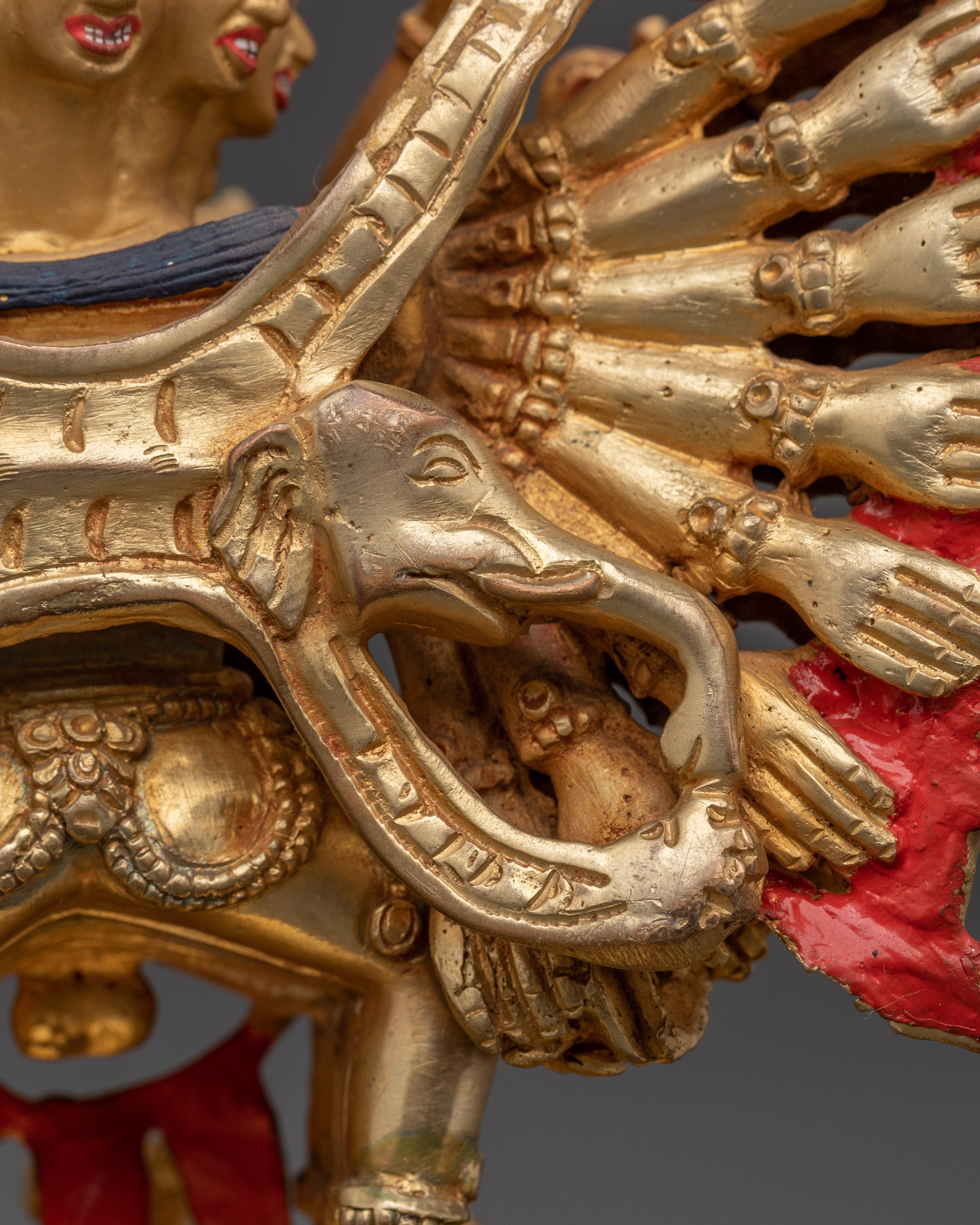 Sacred Conqueror of Death Yamantaka Statue | Tibetan Buddhist Deity Sculpture