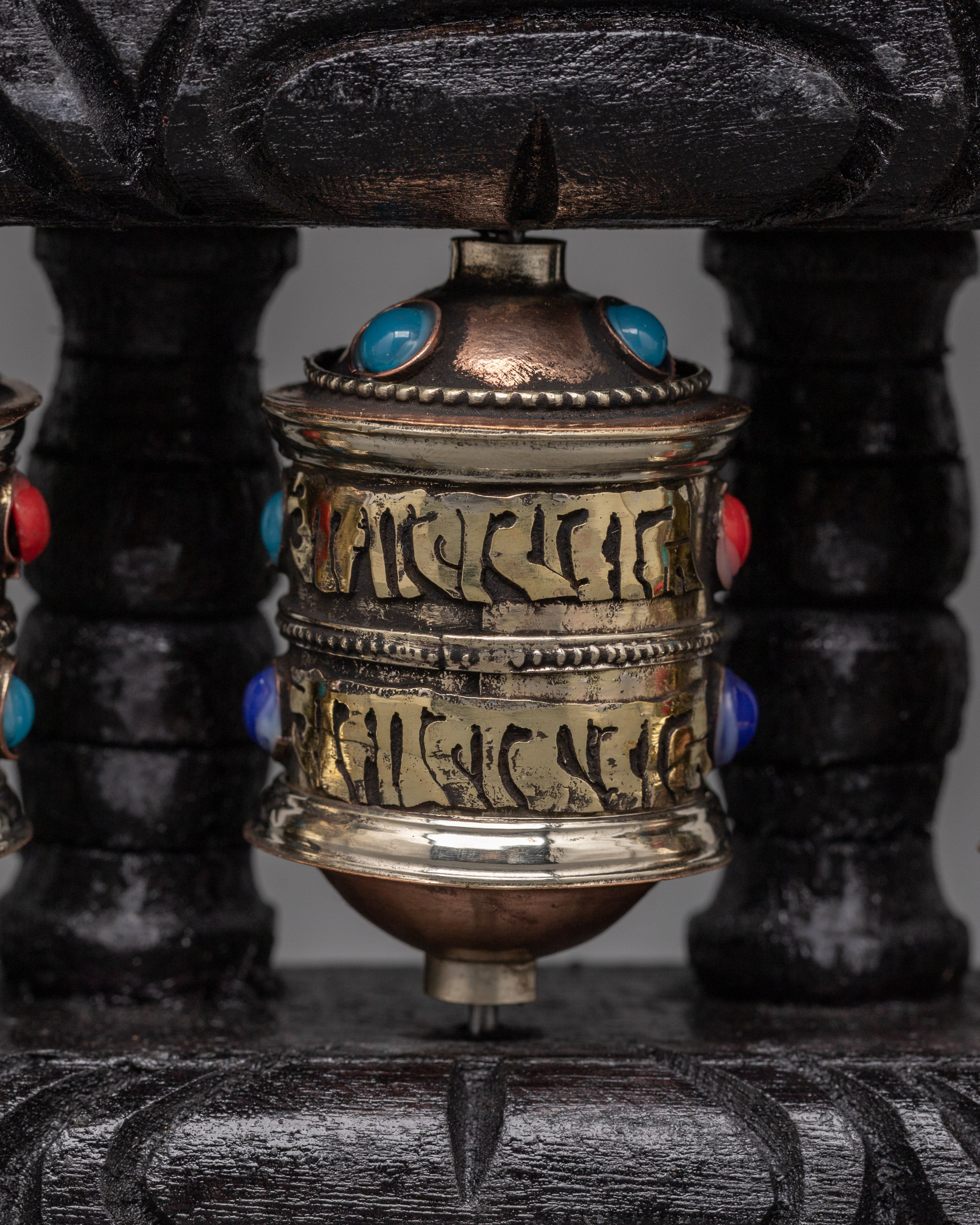 Traditional Buddhist Mantra Wheel Set | Tibetan Prayer Wheels