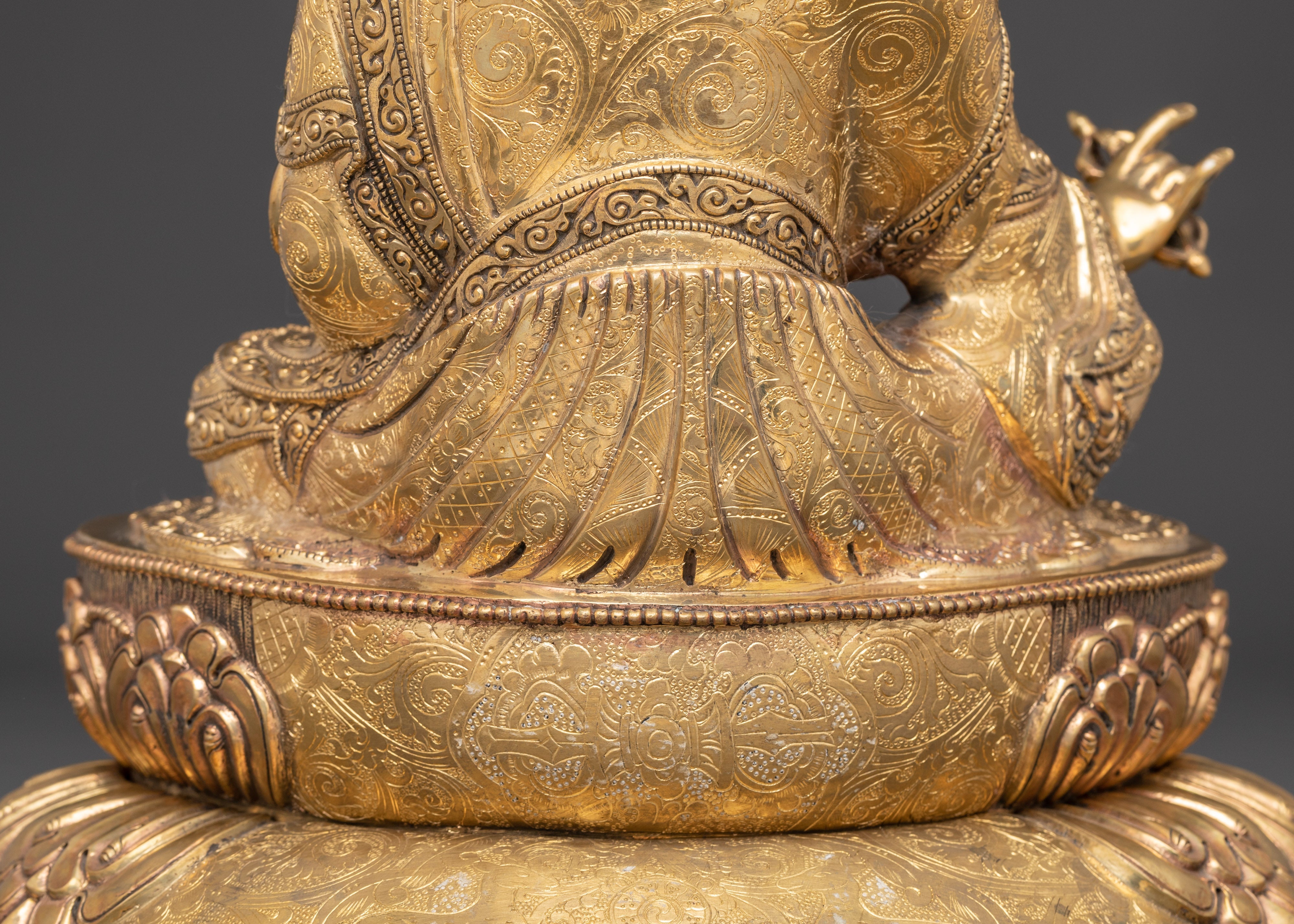 Tibetan Guru Rinpoche Sculpture | Enlightened Master Art