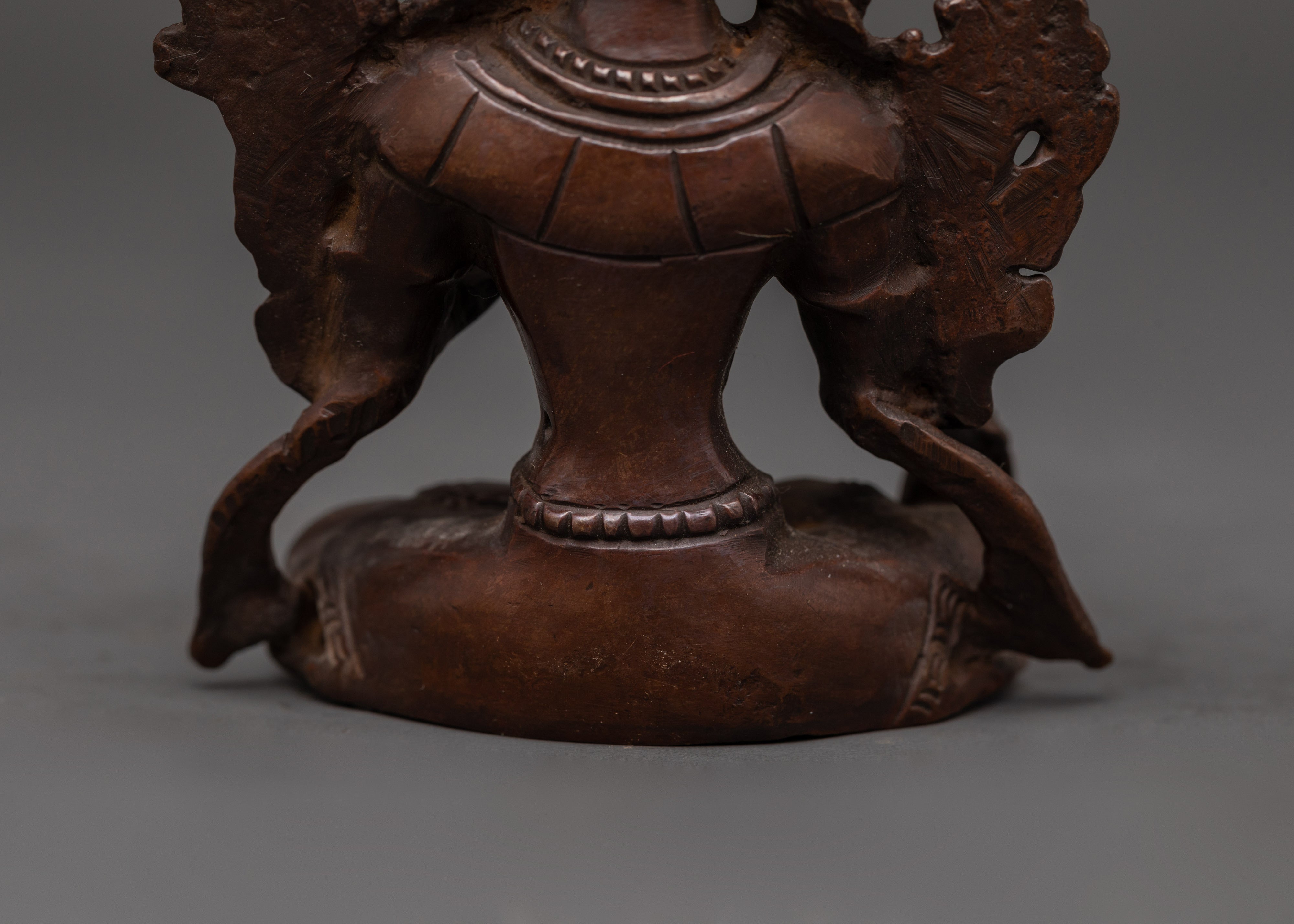 White Tara Longevity Deity Statue | Oxidized Copper Tibetan Deity Figurine
