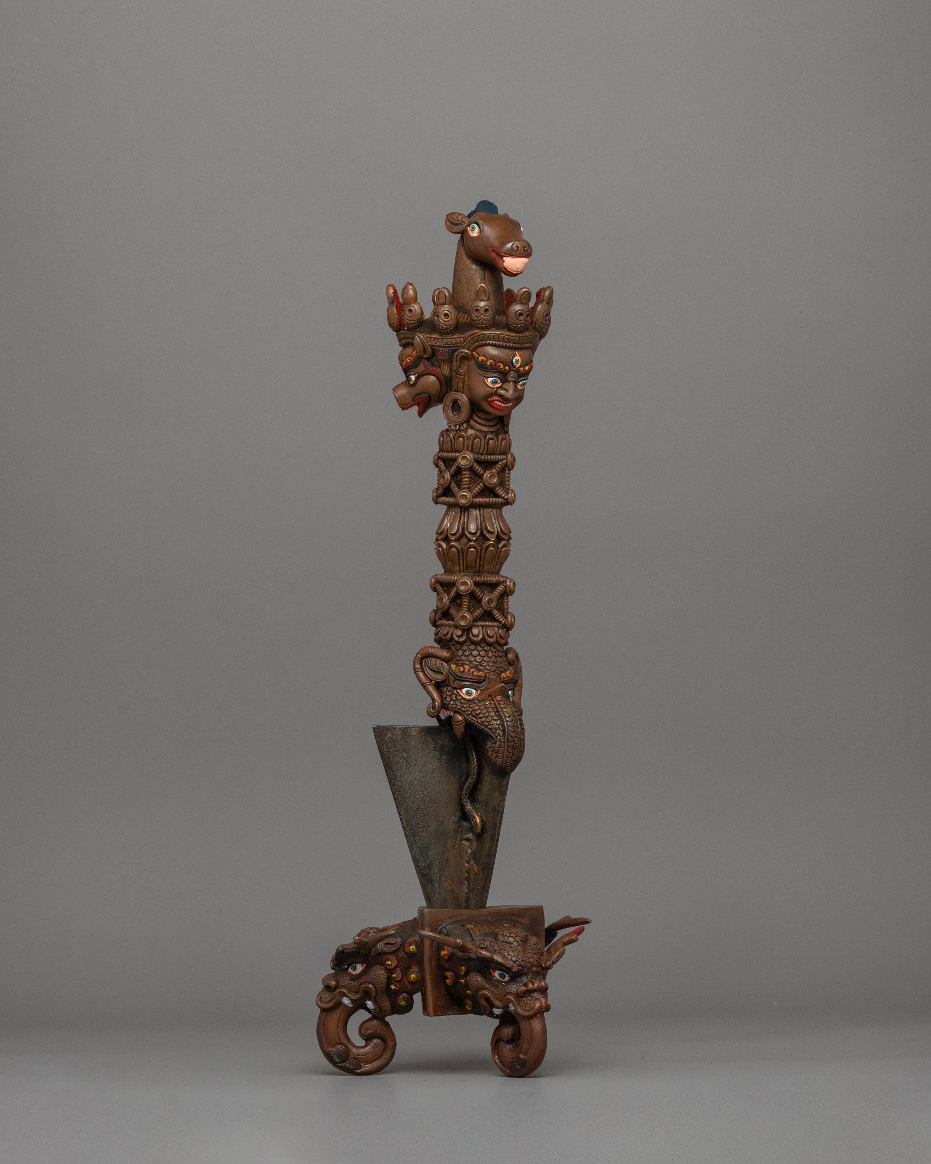 Spiritual Phurba Ritual Knife | Handcrafted Tibetan Sacred Dagger