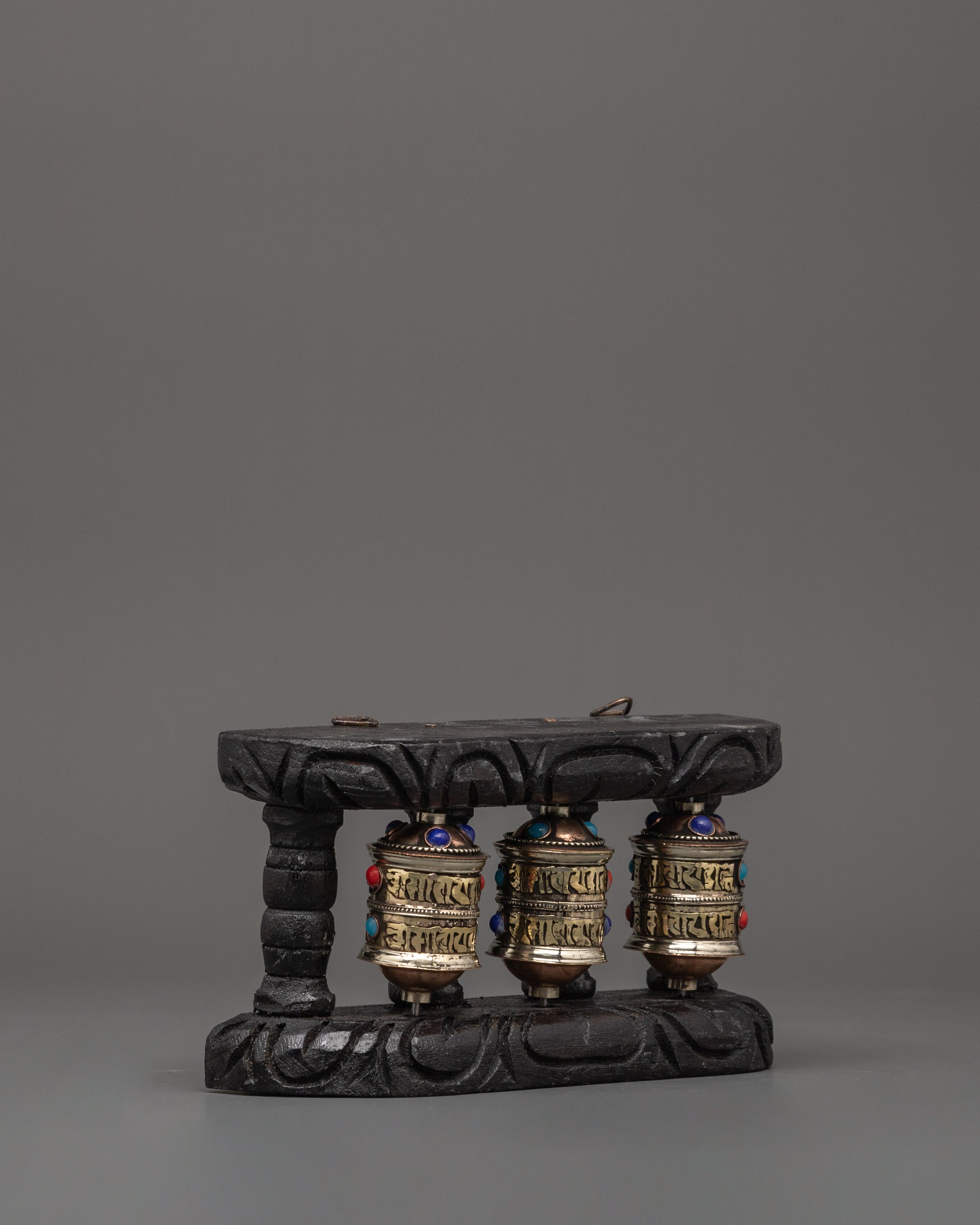 Traditional Buddhist Mantra Wheel Set | Tibetan Prayer Wheels