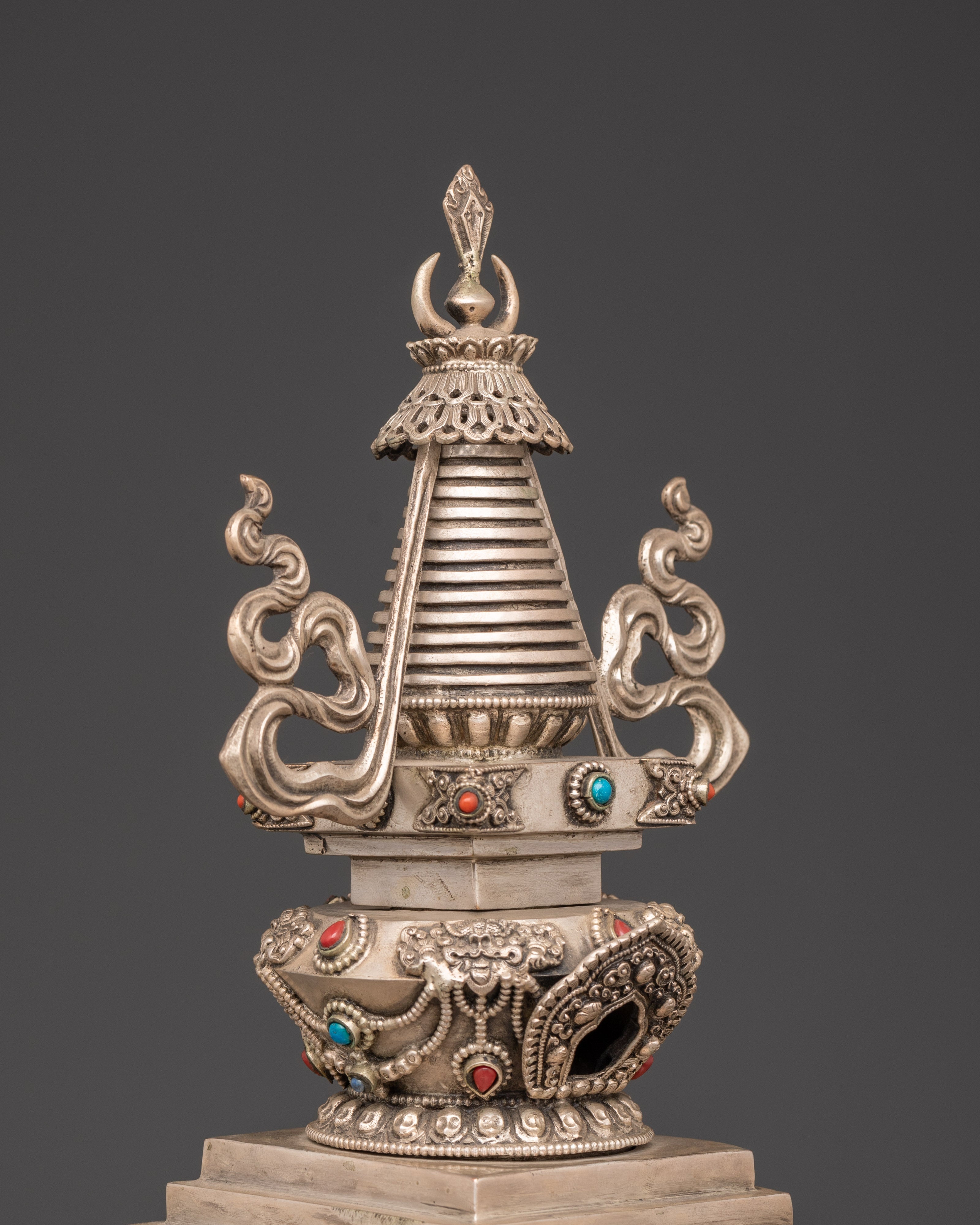 Stupa Tibetan Sacred Enlightenment Symbol | Spiritual Buddhist Shrine Statue