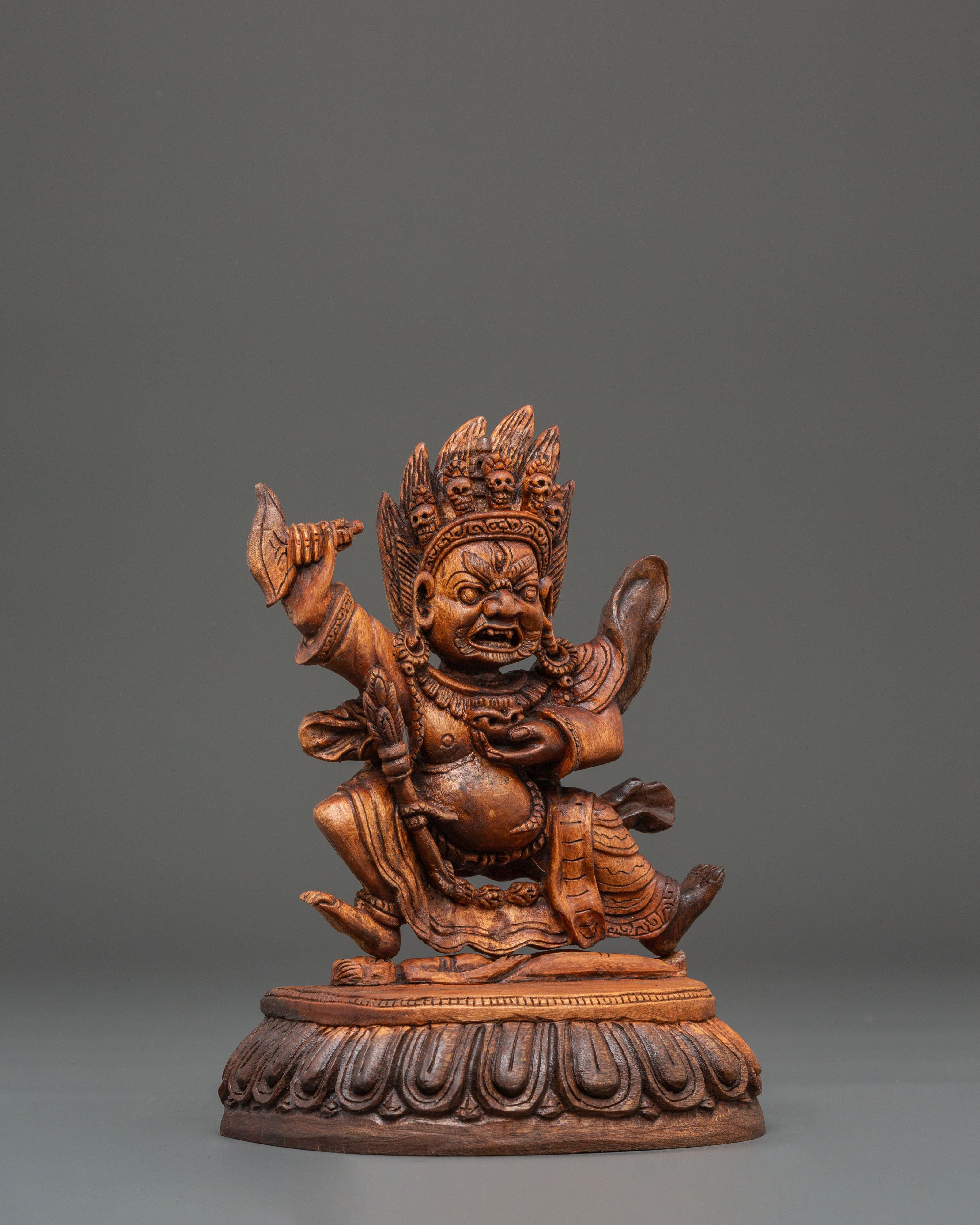Mahakala Bernakchen Enlightened Protector Statue | Wrathful Deity Mahakala Artwork