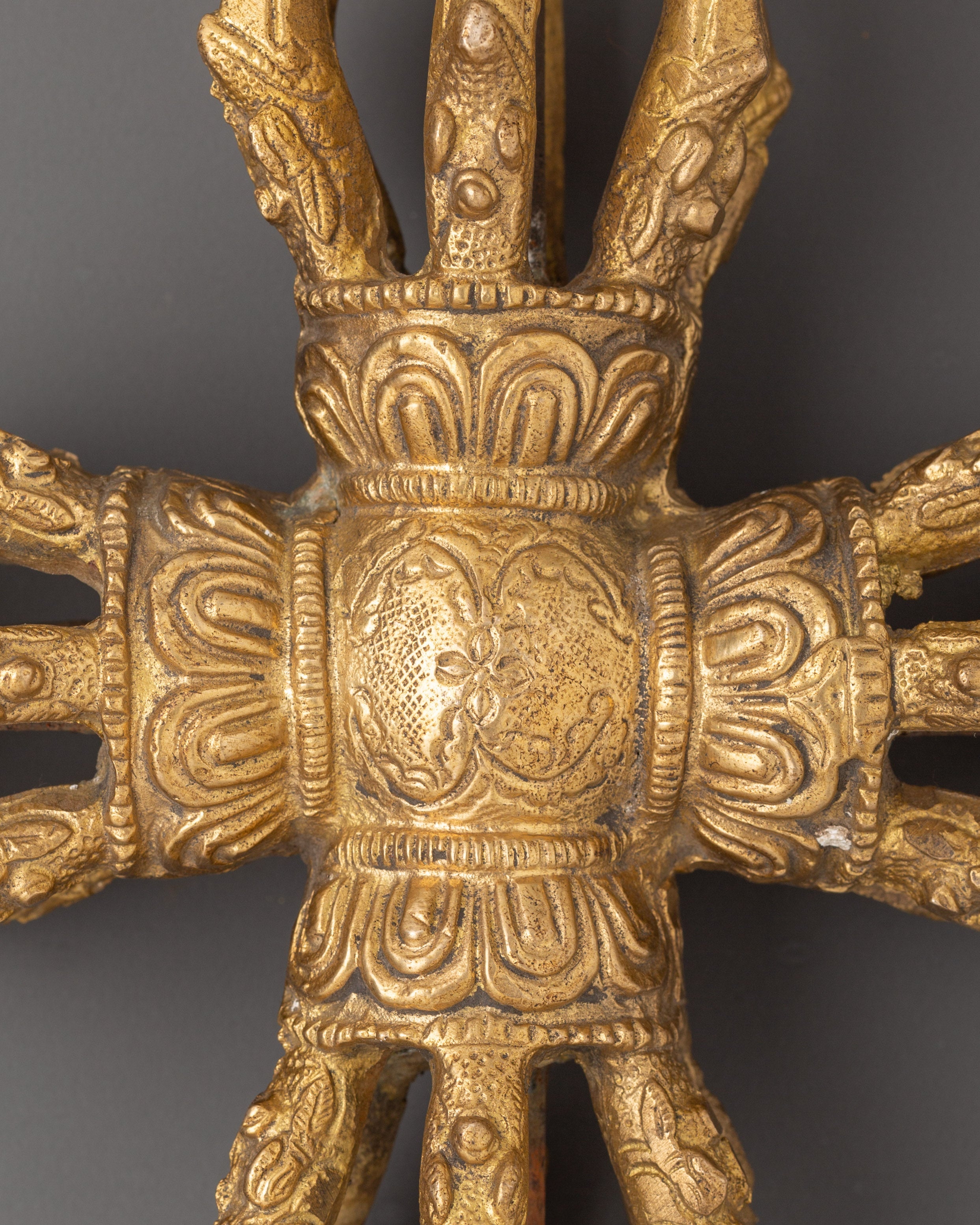 Brass Bishwo Vajra Double Dorje | Buddhist Altar Decor