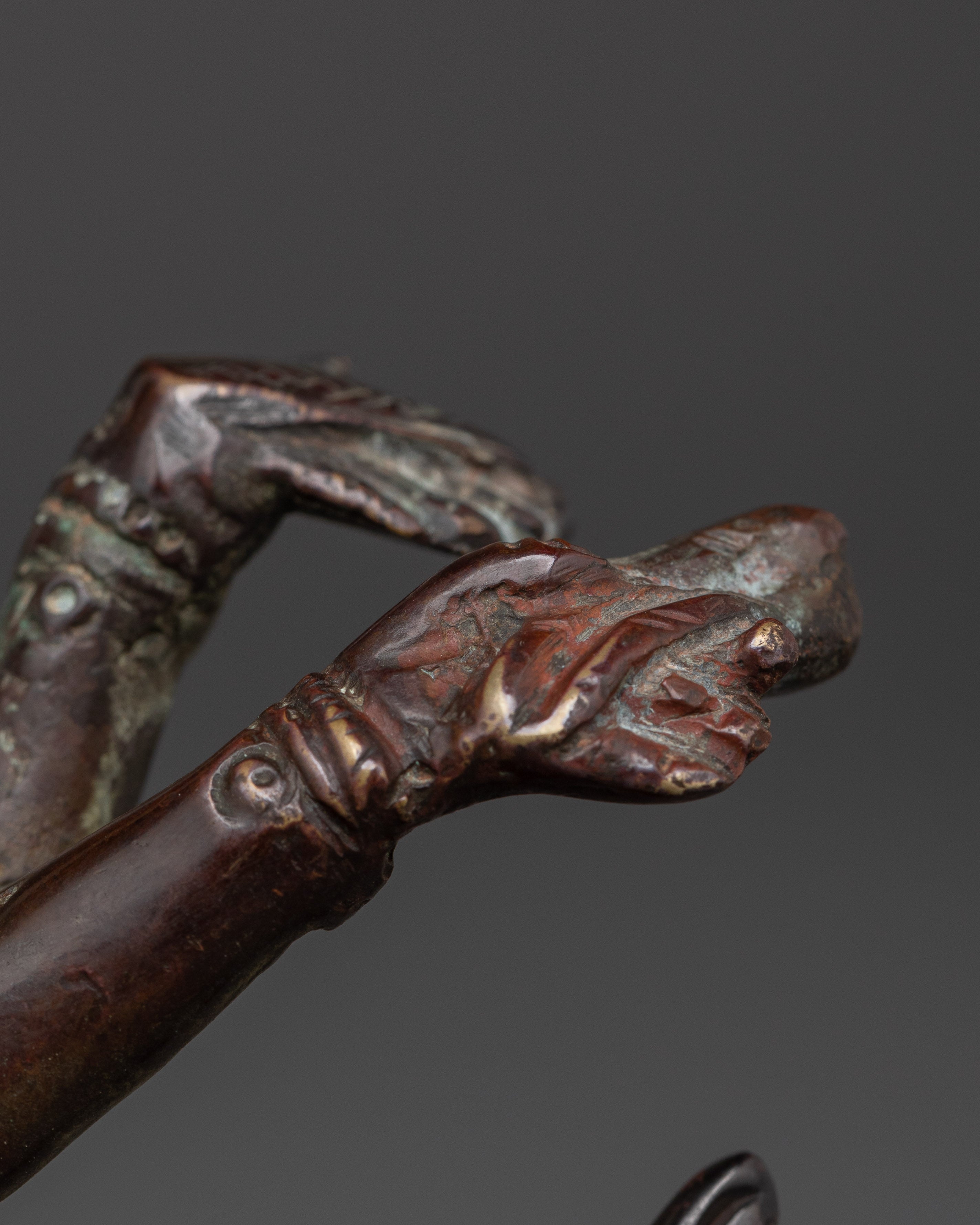 Handcrafted Tibetan Vashudhara Deity Statue | Oxidized Copper Goddess Sculpture