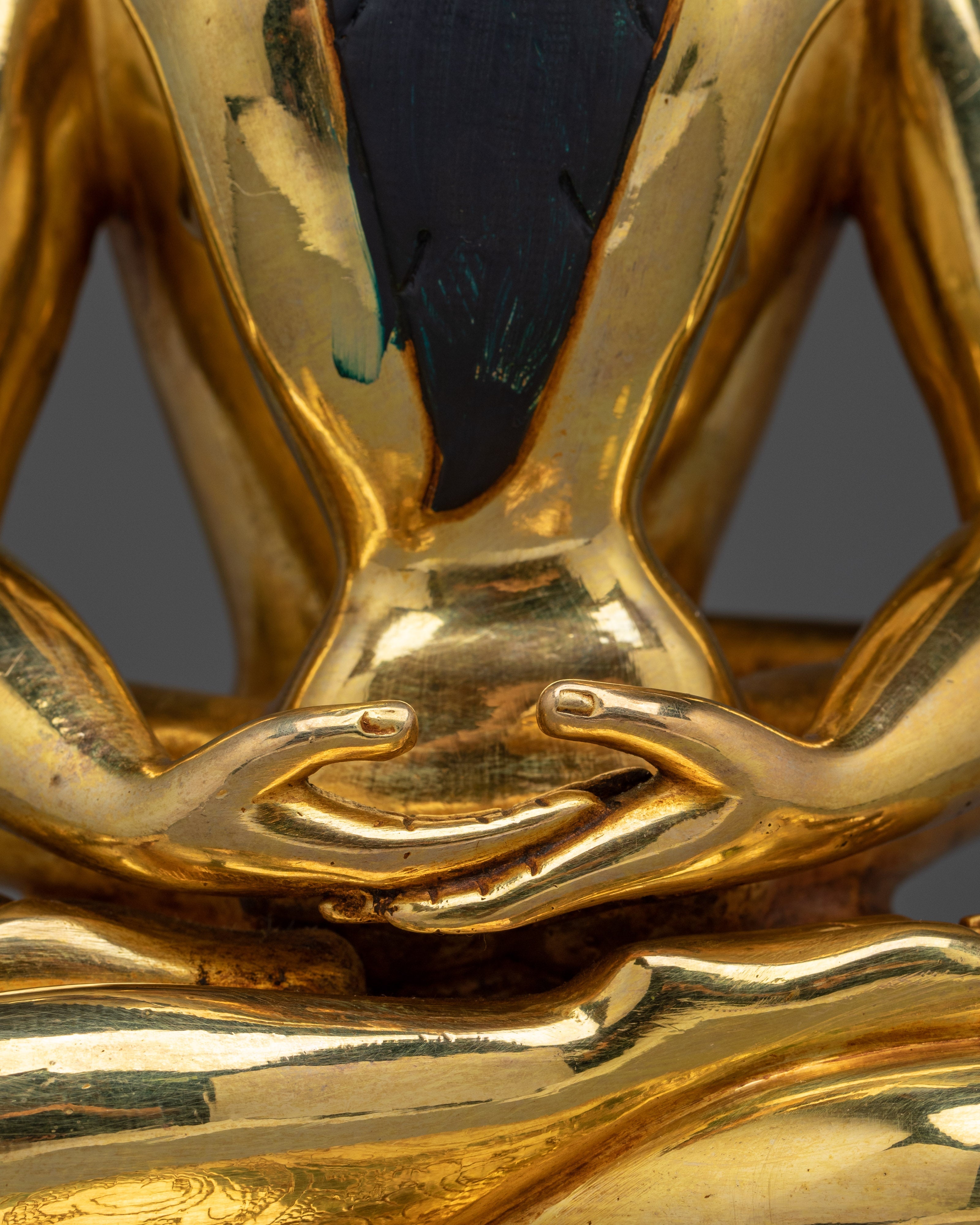 Samantabhadra With Consort Golden Statue | Buddhist Spiritual Artwork
