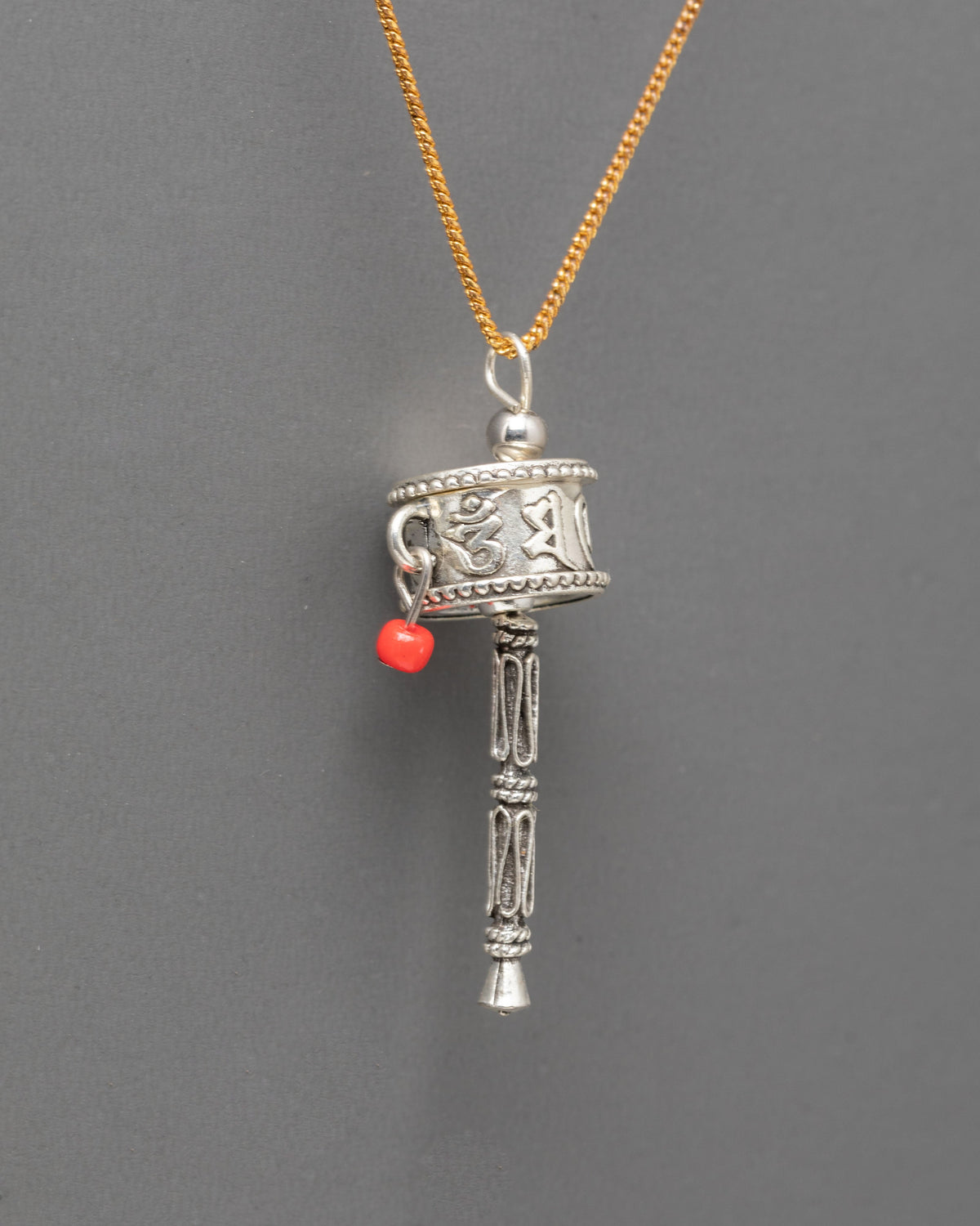 Spiritual Mani Wheel Locket | Tibetan Symbol of Compassion and Faith
