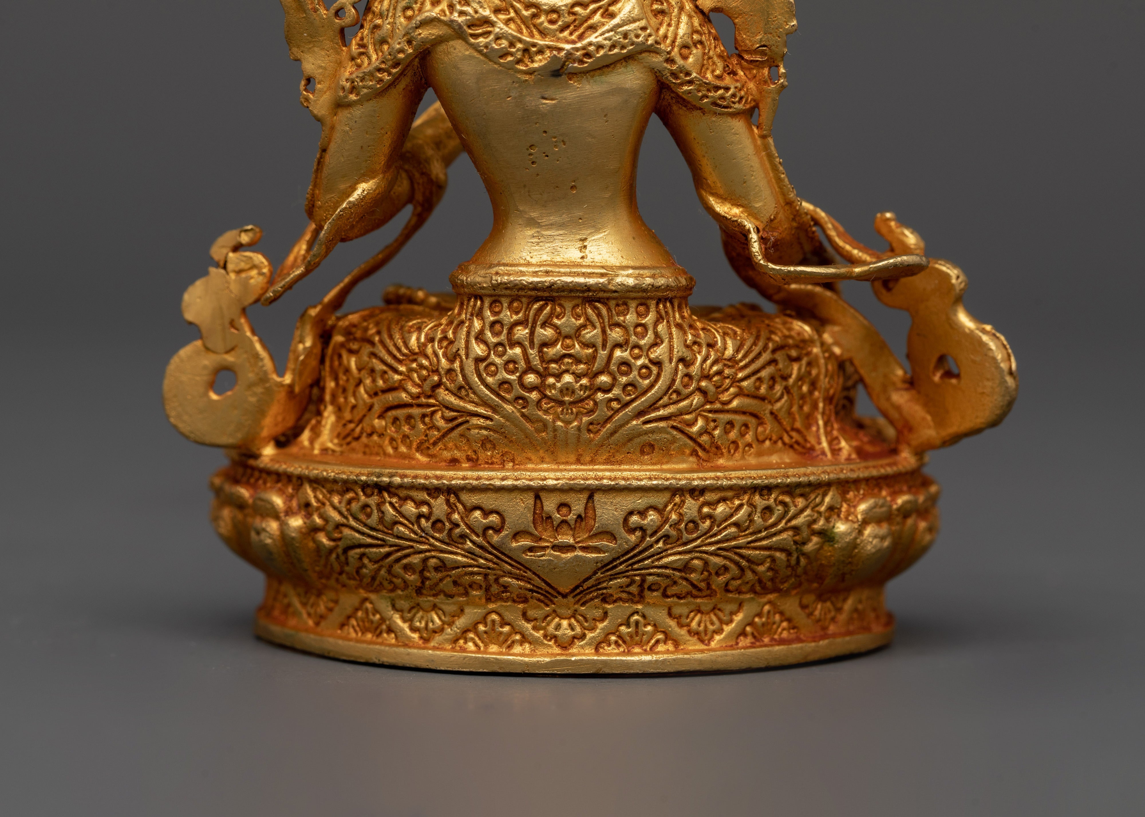 Graceful White Tara Goddess Statue | Handcrafted Gold-Plated Copper
