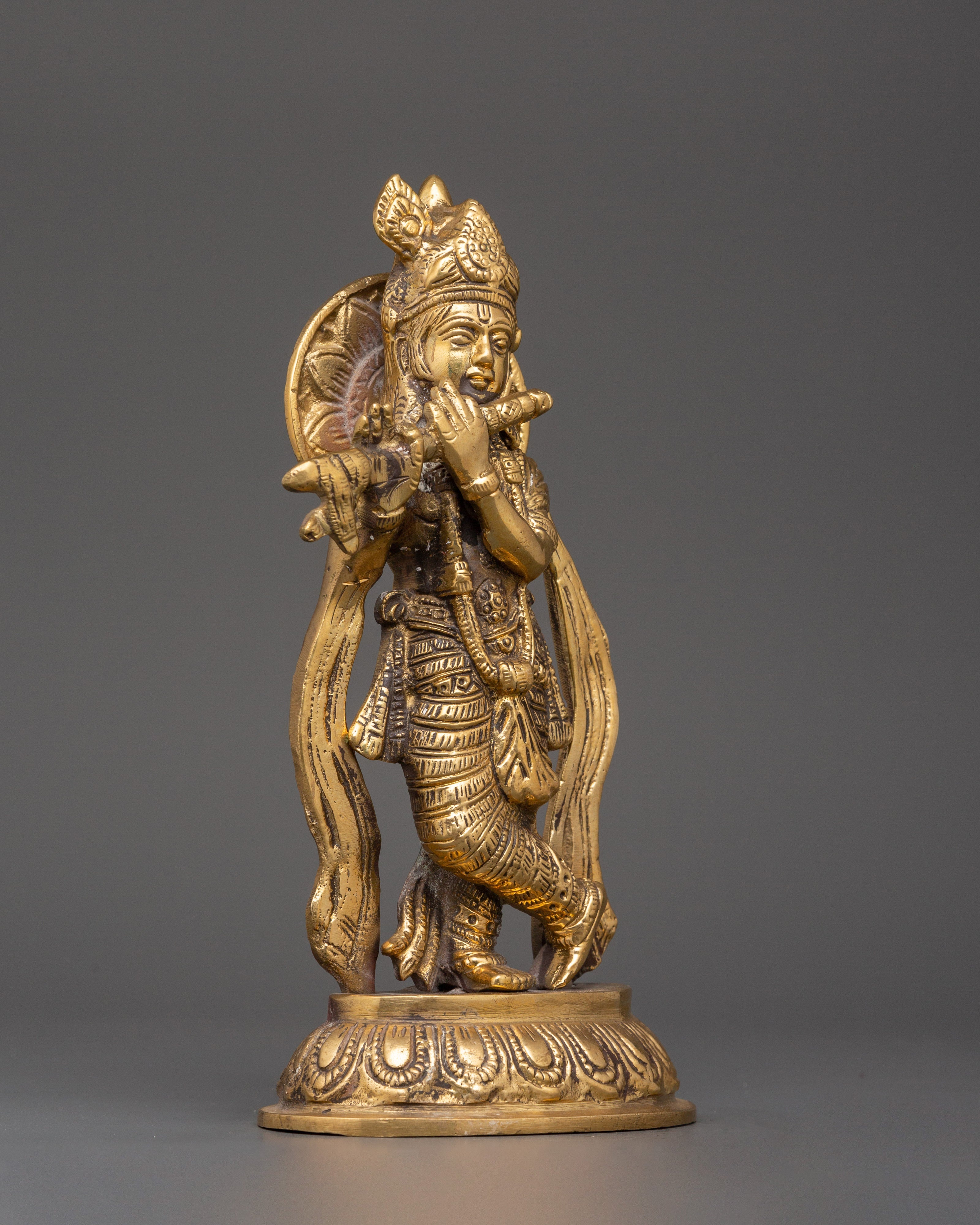 Shree Krishna Statue |  Lord of Compassion, Music, and Divine Love
